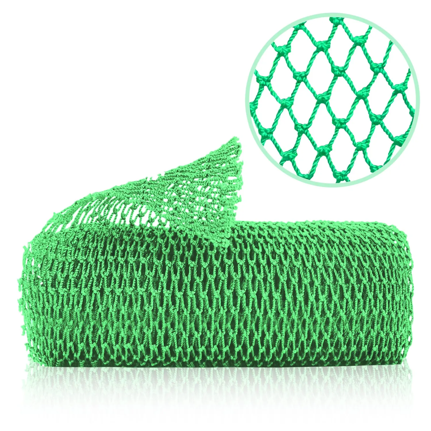 African Net Sponge, Authentic Exfoliating Body Scrubber for Bath and Shower, Multiple Textures with Gentle Deep Exfoliating and Rich Lather for All Skins (Green)