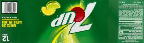 7UP Lemon Lime Soda, Naturally Flavored and Caffeine Free, 12 fl. oz. Cans, 12 Pack (Pack of 2)