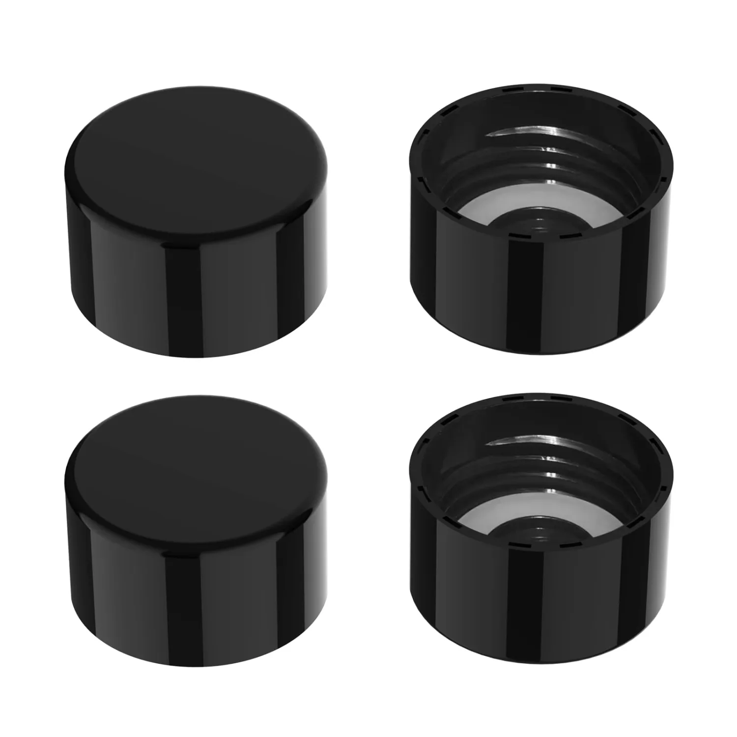 Mycket Soda Water Bottle Caps, 4 Packs Soda Carbonating Bottles Caps Compatible with Most Soda Machine Bottle(Black)