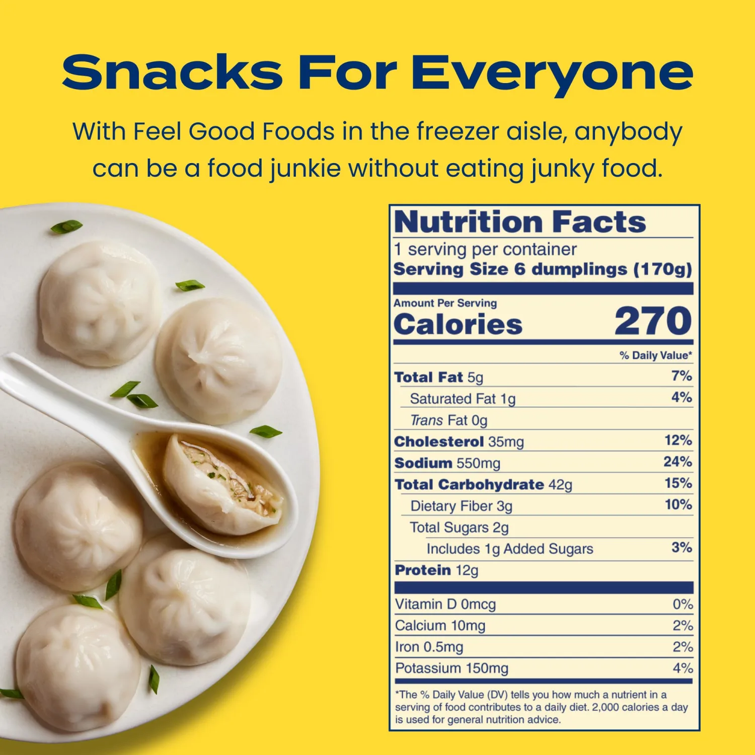 Feel Good Foods Chicken Soup Dumplings Frozen - Gluten Free Appetizers, 6 Ounce