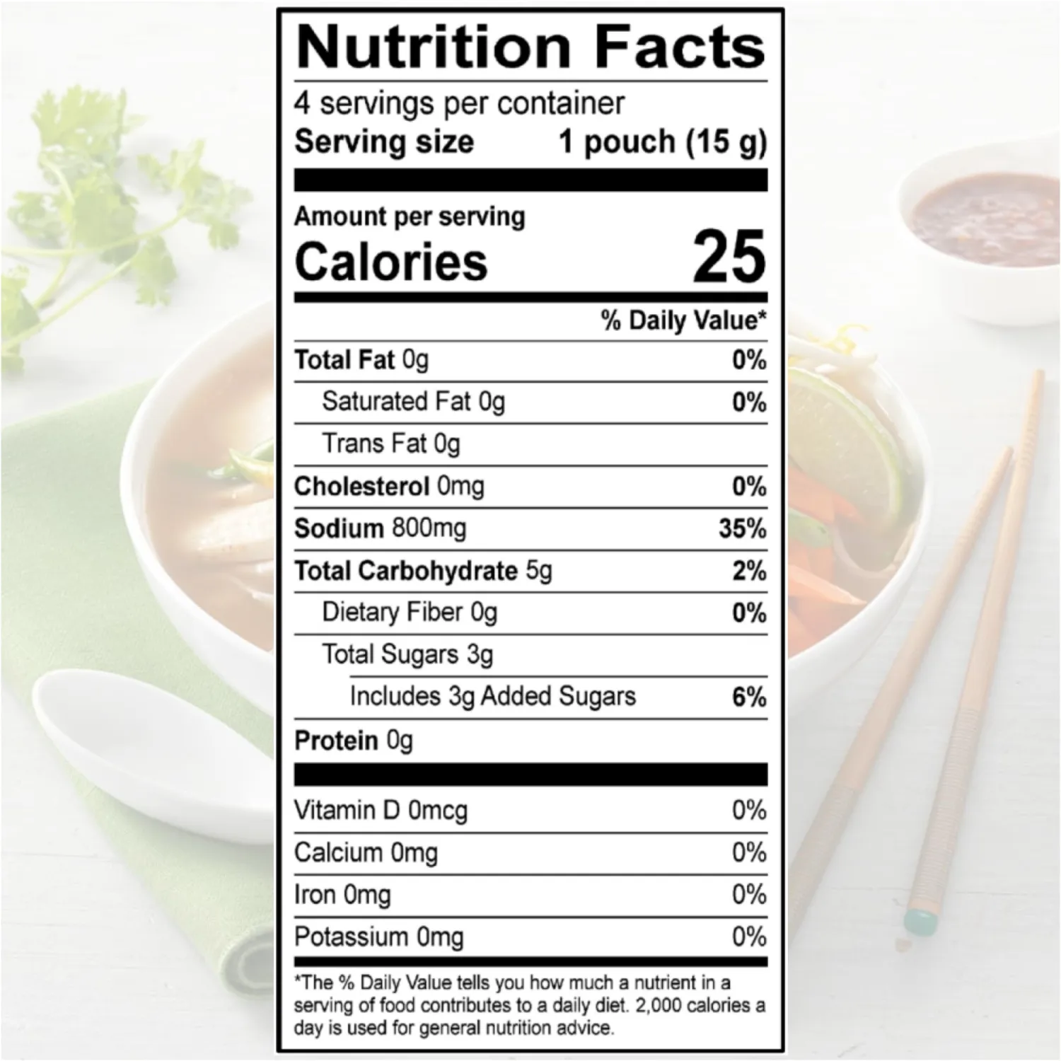 SAVORY CHOICE PHO Chicken Broth Concentrate, 1 Box of 4 Packets (15g) - Gluten-Free, Diary-Free PHO Broth Concentrate