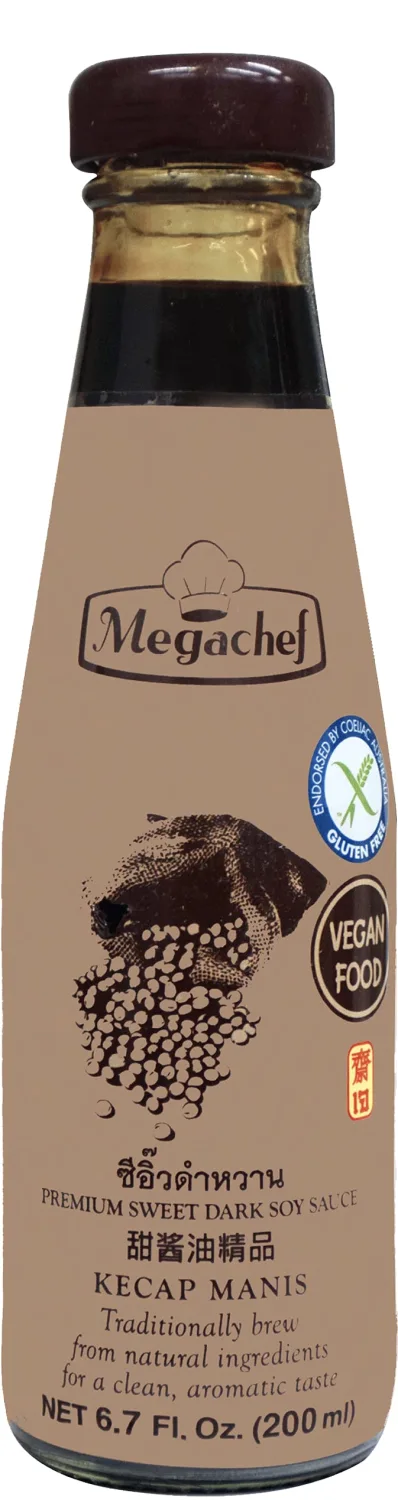Megachef Premium Dark Soy Sauce (Kecap Manis) 6.7 Fl Oz