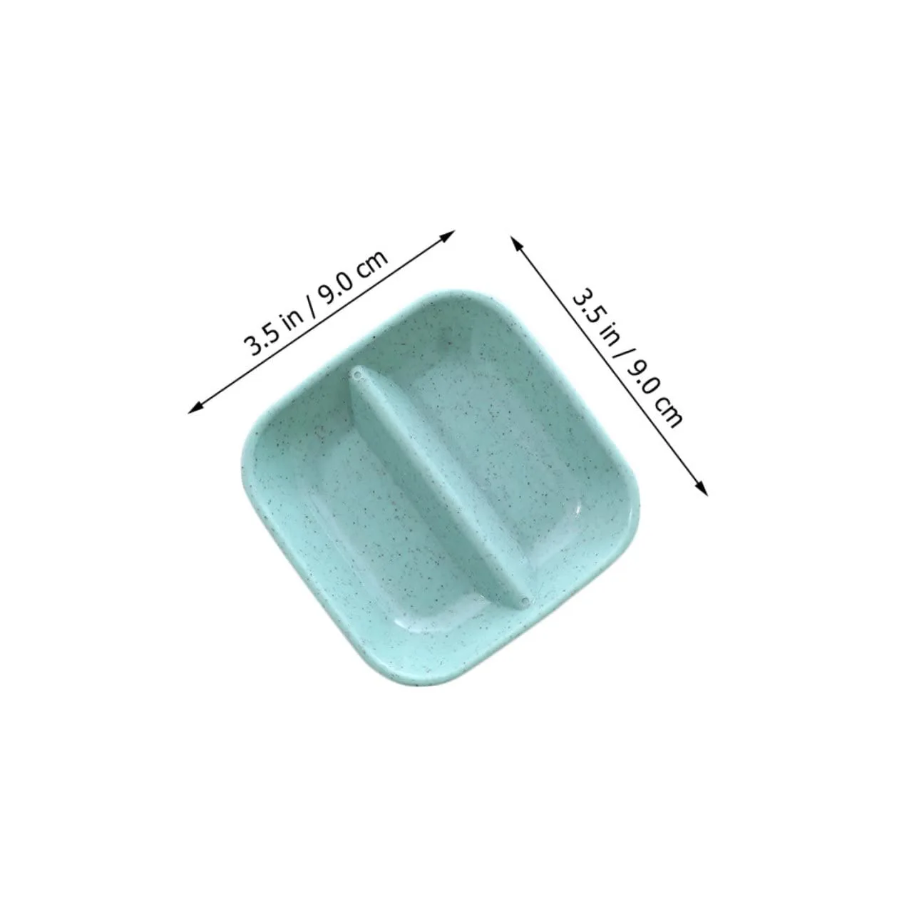 20 Pcs Wheat Straw Sauce Dishes Dual Compartment Relish Plates for Soy and Vinegar Kitchen Condiments Tableware for Dipping and Seasoning