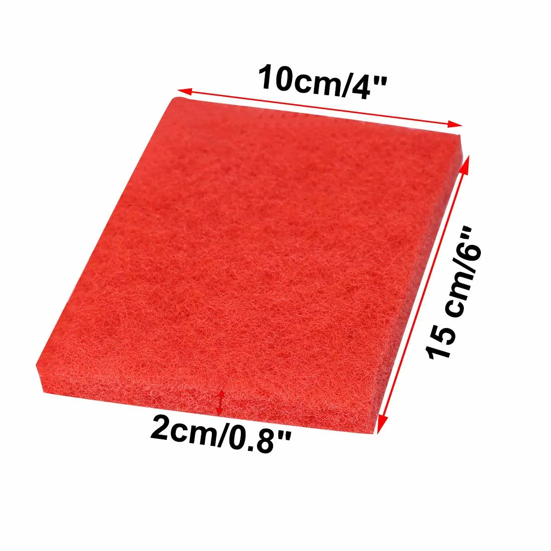 uxcell 3pcs Scouring Pad Non-Scratch Scouring Sponge Scrub Pads 6"x4" For Scouring Kitchen, Dishwashing, Red