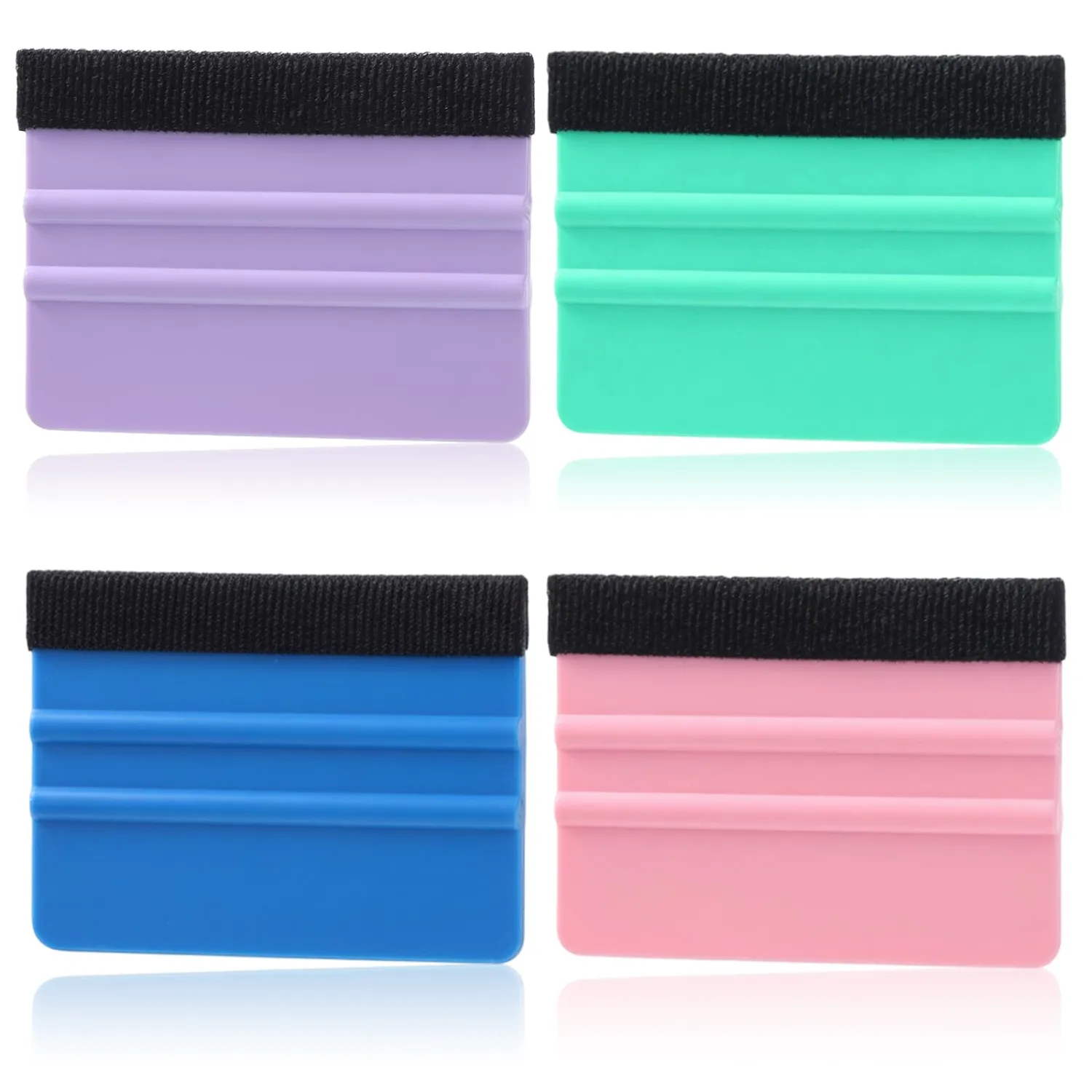 4 PCS Squeegee for Vinyl, Vinyl Squeegee Tool, Small Felt Squeegees 4 Inch Vinyl Wrap Scraper Tools for Car Wrap DIY Crafting Window Tint Wallpaper Glass Film