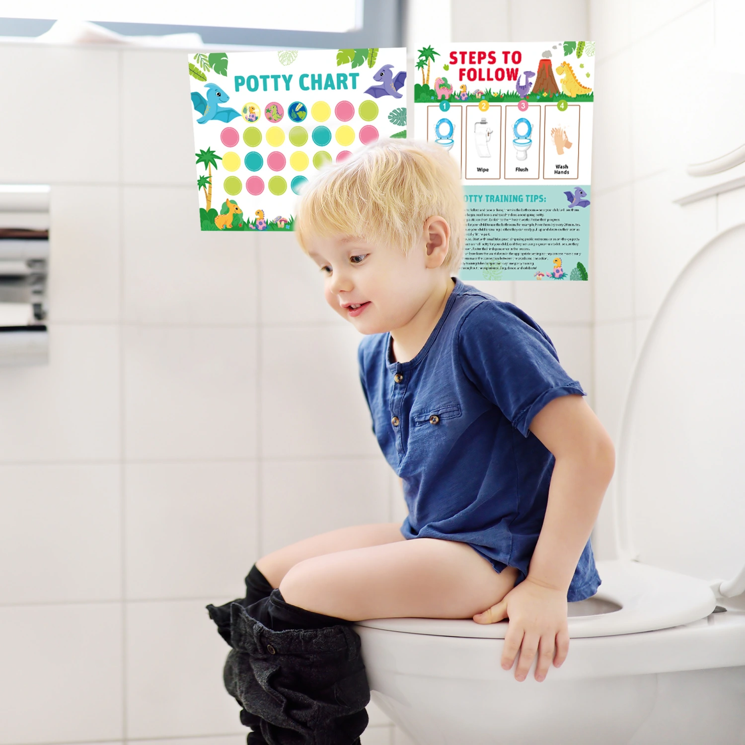 Children Toilet Training Reward Sticker Chart Boy