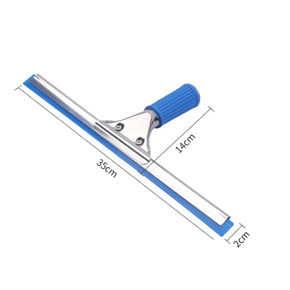 14 inch 35cm Car Windshield Glass Window Squeegee Bathroom Cleaner for Household Mirror Tile Wall Doors Cleaning (14in/35cm, Blue)