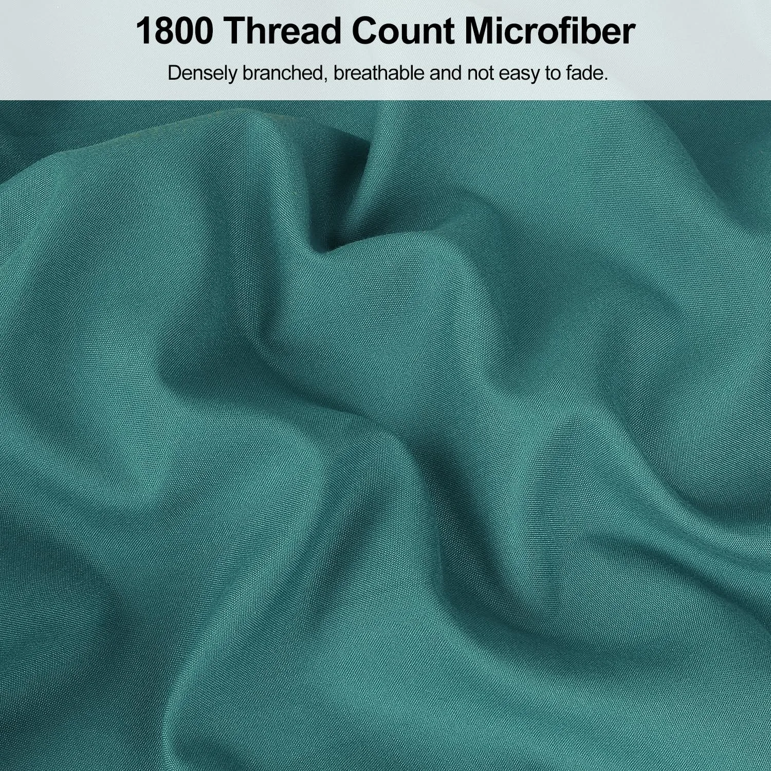 Lirex Pillow Cases (2 Pack), 1800 Thread Count Embroidered Standard Size Soft Brushed Microfiber Pillowcases, Machine Washable Wrinkle Free Breathable (Green, King)