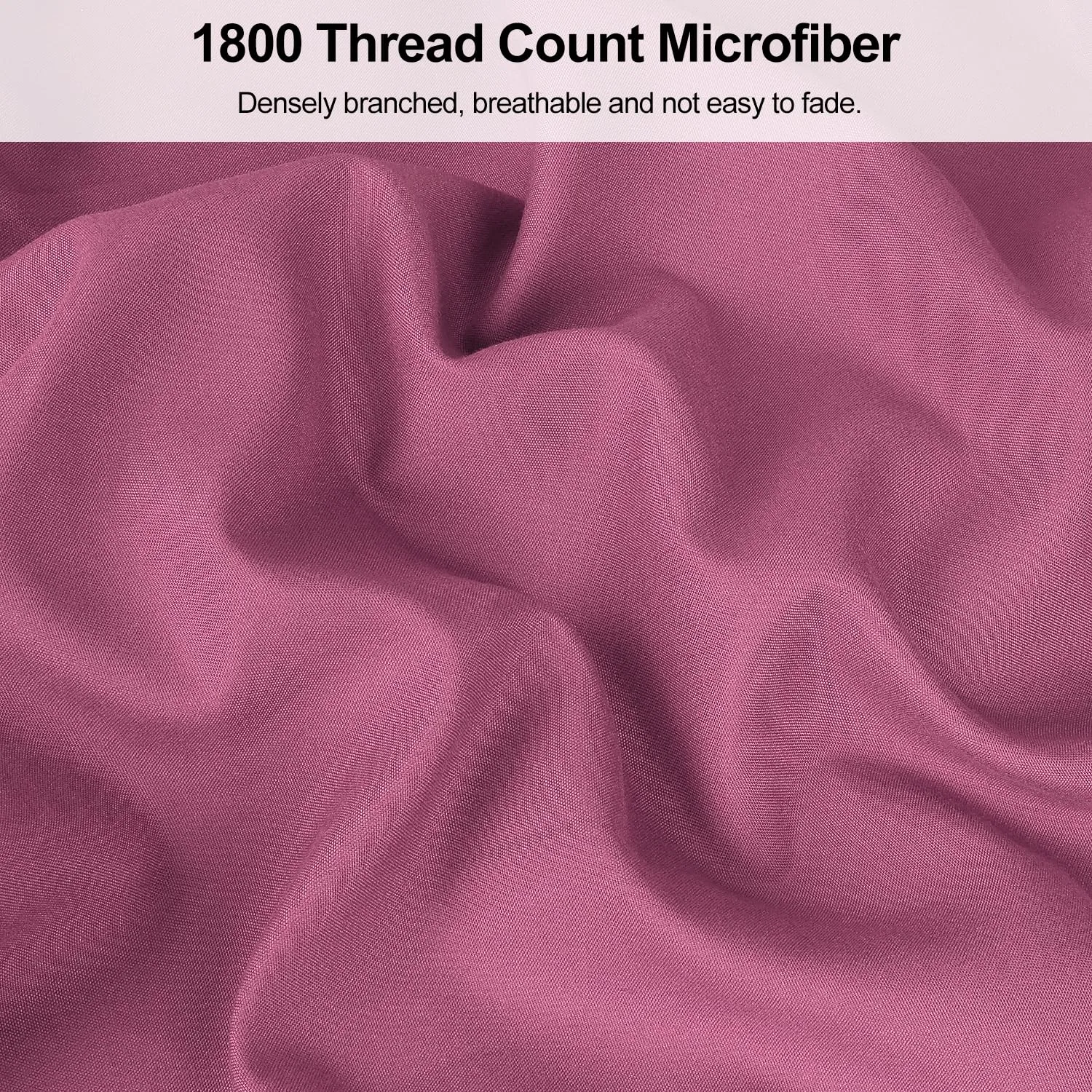 Lirex King Size Pillow Cases Set of 2, Luxury Ultra-Soft 1800 Thread Count Embroidered Pillowcase Set, Hotel Quality Microfiber Double Brushed, King (20"X 36"), Mauve Pink