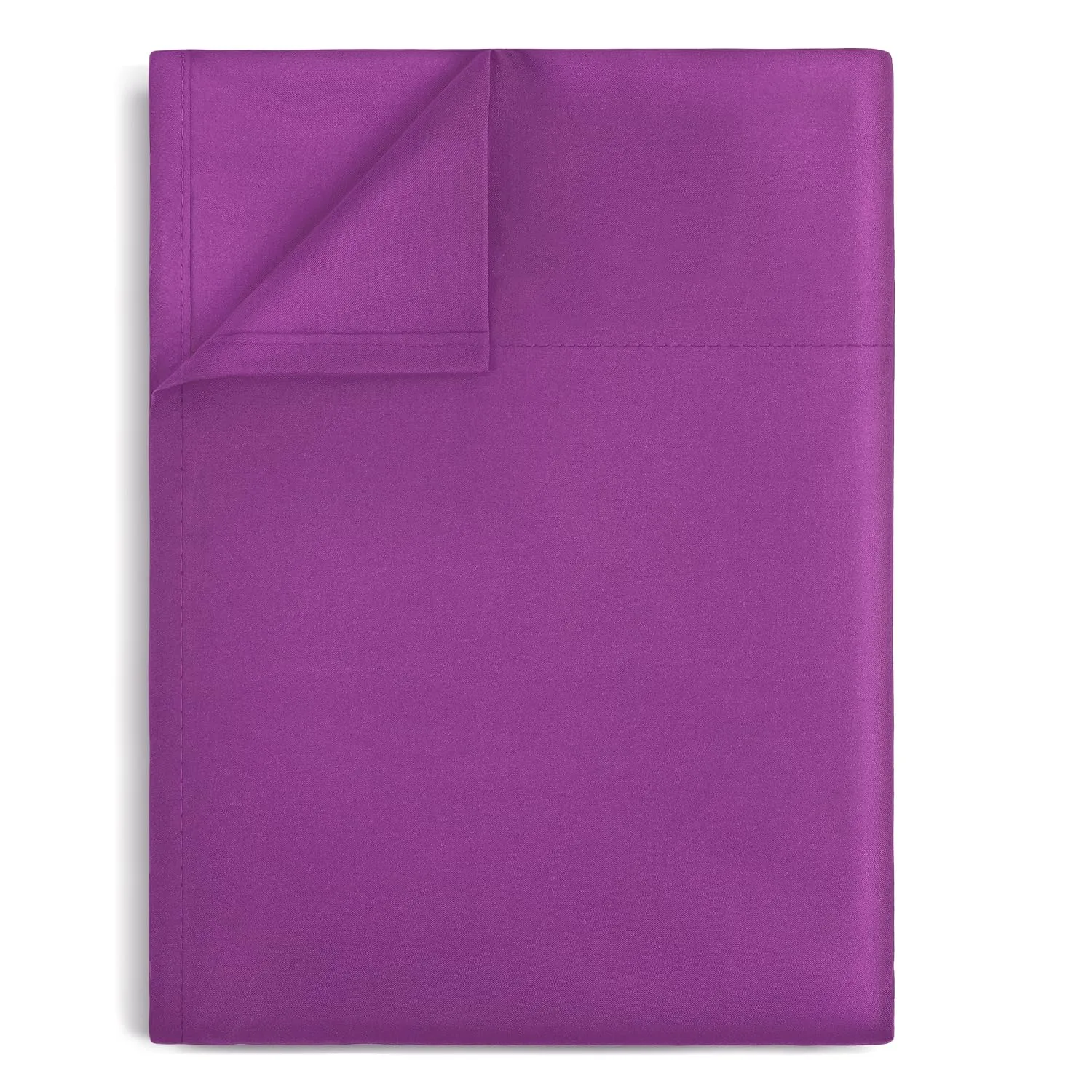 Lirex Flat Sheet, Full Size Extra Soft Brushed Microfiber 1800 Microfiber Flat Sheet, Machine Washable Wrinkle Free Breathable (Purple, Full)