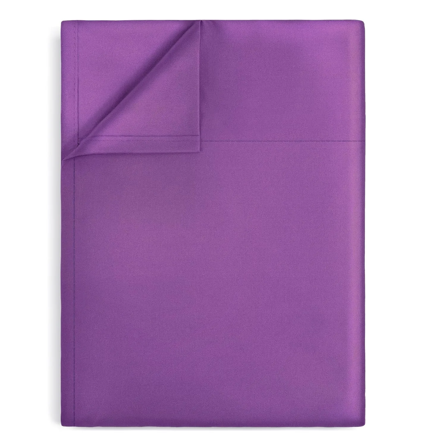 Lirex Purple Flat Sheet Twin,Ultra Soft & Breathable Brushed 1800 Microfiber, Hotel Quality Flat Sheet Sold Separately, Top Sheet for Bed (Purple, Twin)