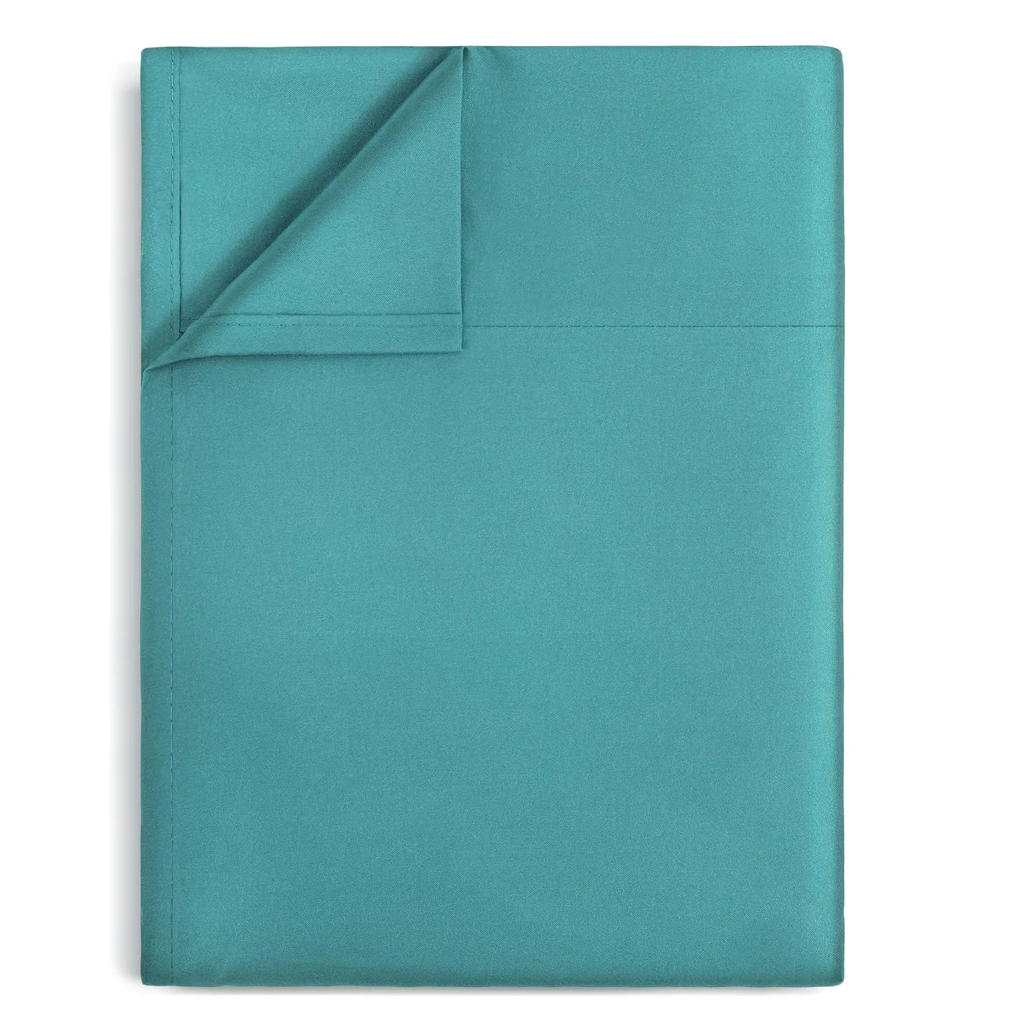 Lirex Full Size Flat Sheet Only，Ultra Soft & Breathable Brushed 1800 Microfiber，Hotel Quality Green Flat Sheet Sold Separately，Top Sheet for Bed (Green, Full)