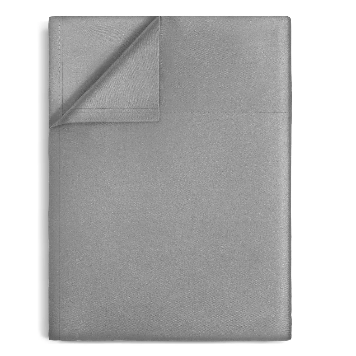 Lirex Flat Sheet, Twin Size Extra Soft Brushed Microfiber Flat Sheet, Machine Washable Wrinkle Free Breathable (Grey, Twin)
