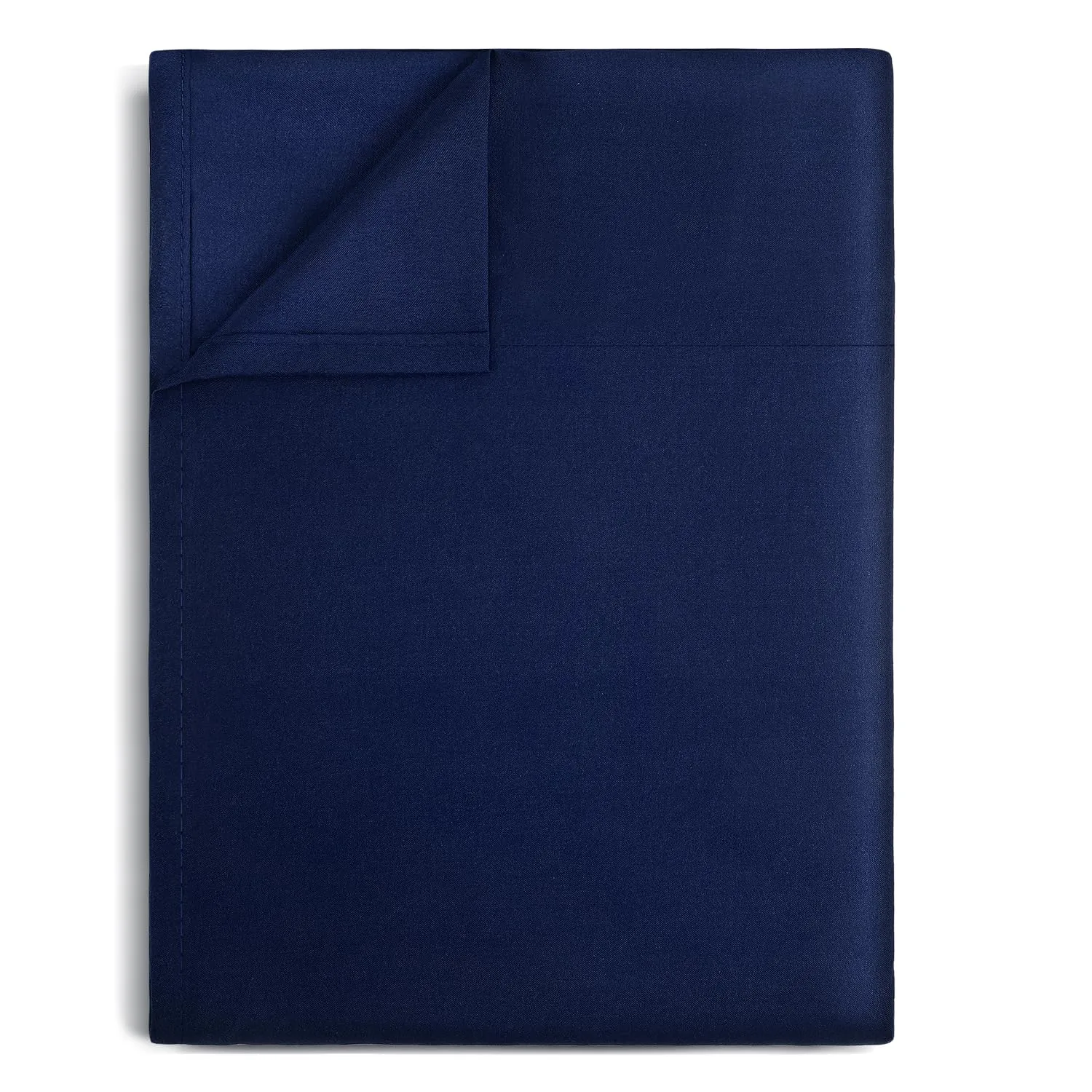 Lirex Flat Sheet, Queen Size Extra Soft Brushed Microfiber 1800 Microfiber Flat Sheet, Machine Washable Wrinkle Free Breathable (Navy Blue, Queen)