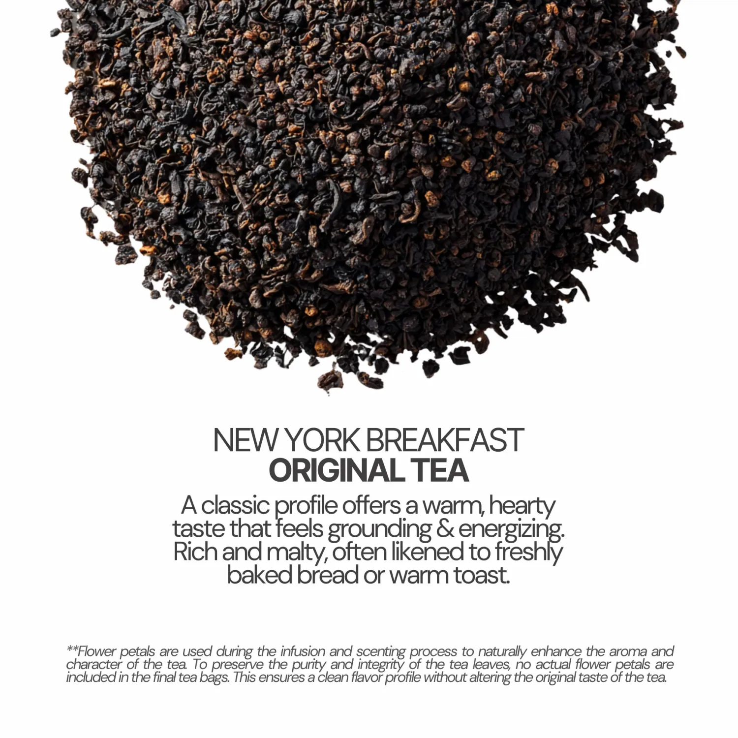 BLOSSOM RITUAL Newyork Breakfast – Strong & Smooth Black Tea with Caffeine – 20 Natural Based Pyramid Bags – Serve Upto 60 cups – Energizing Morning Tea Blend for Focus & Clarity – Resealable Zip Pouch| 2.65oz