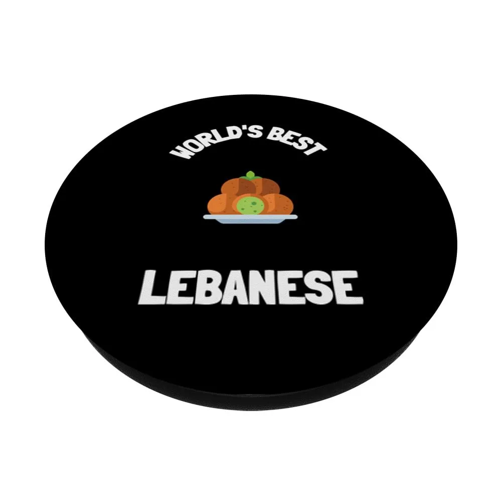 Chickpeas Hummus Tahini Falafel Pita And Vegetarian Vegan PopSockets Standard PopGrip