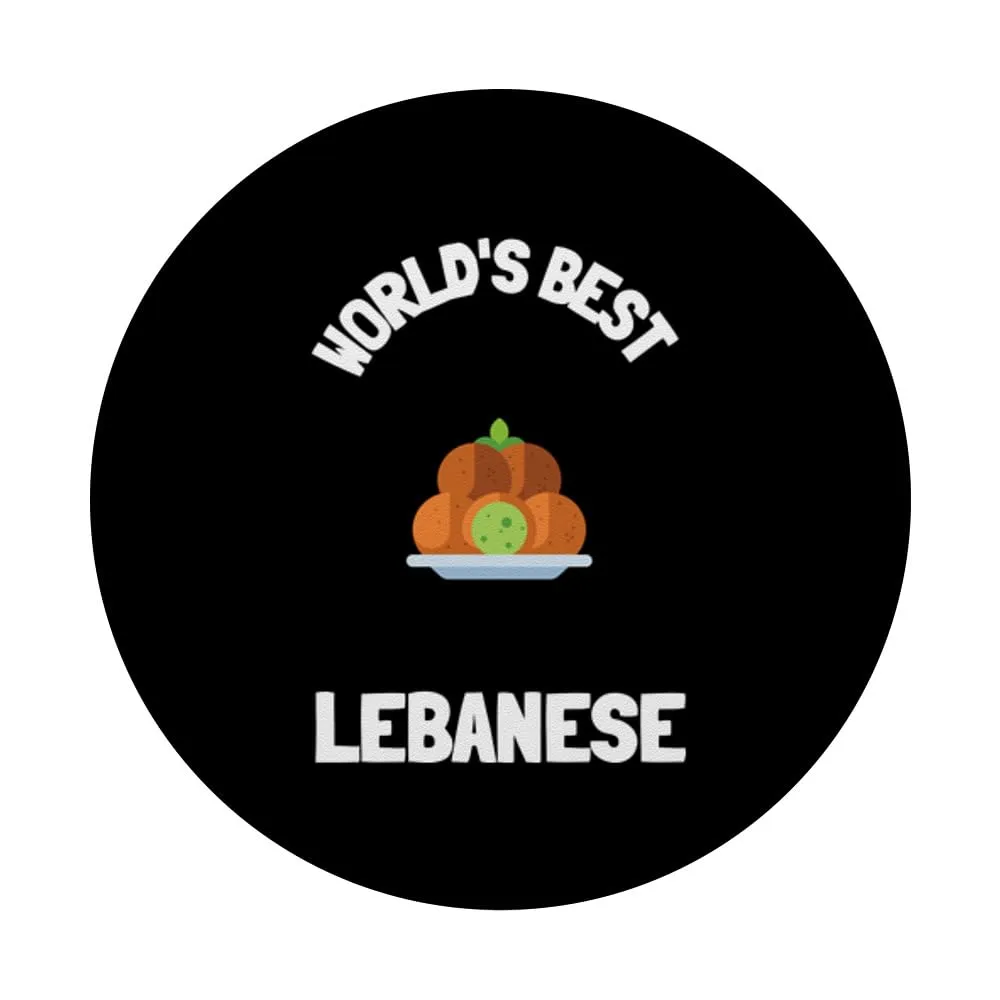 Chickpeas Hummus Tahini Falafel Pita And Vegetarian Vegan PopSockets Standard PopGrip