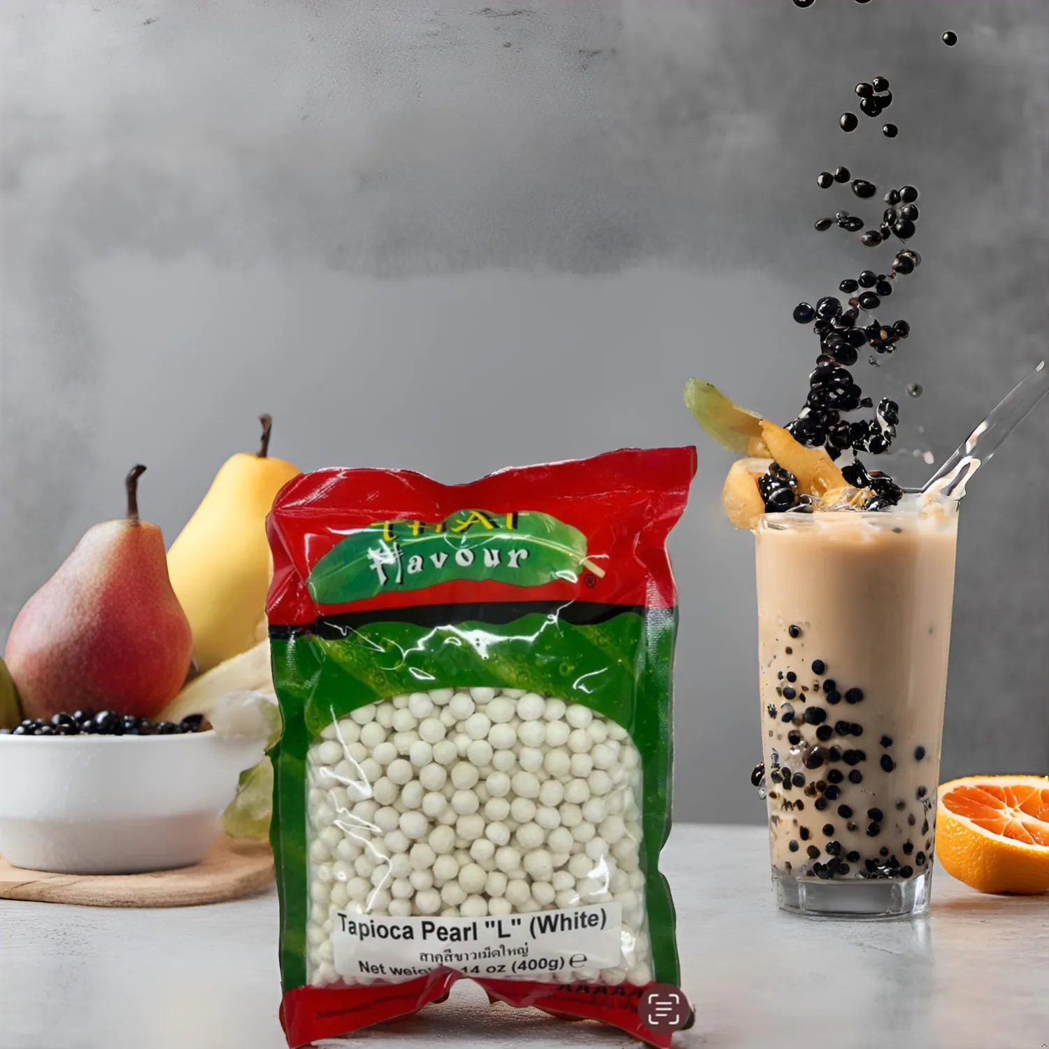 Thai Flavour Large Tapioca Pearls, White, 14 oz – Perfect for Bubble Tea, Desserts, and Asian Recipes