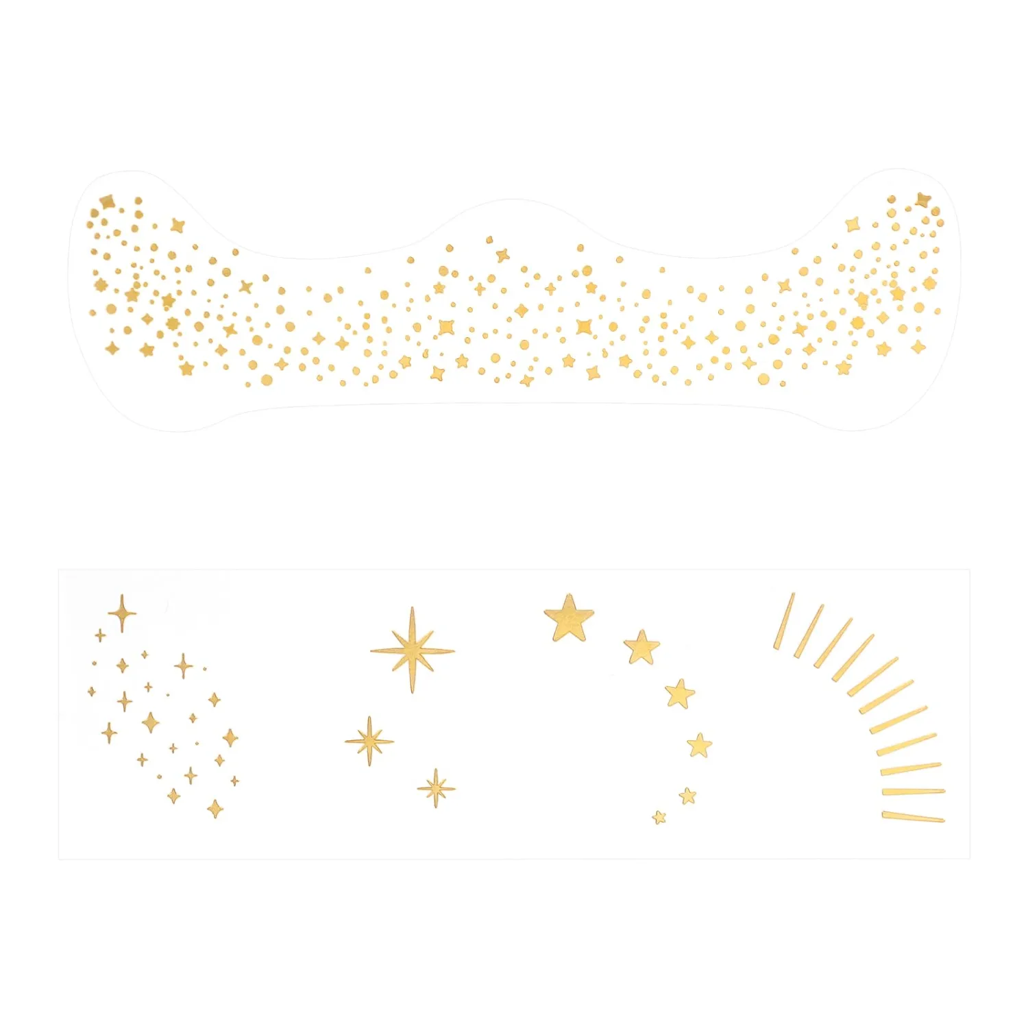 20pcs Glitter Freckles Temporary Face Tattoos, 2 Styles Waterproof Freckles Face Tattoo Glitter Makeup Patches for Teens & Women Christmas Halloween Parties (Gold)