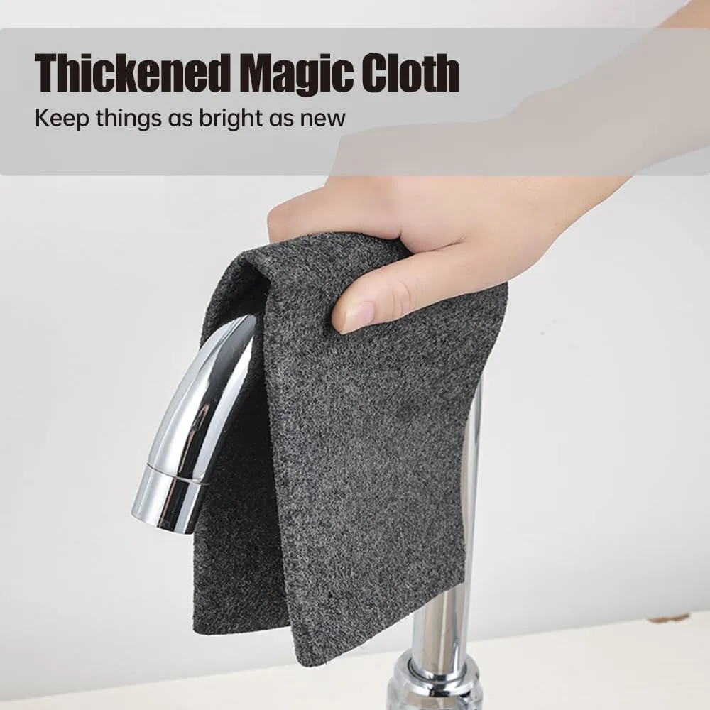 Thickened Magic Cleaning Cloth, 2025 New Reuseable Streak Free Microfiber Cloth Microfiber Cleaning Cloth, Multipurpose Miracle Rags for Kitchen, Window, Glass, Cars (5Pcs, 12x12 in)