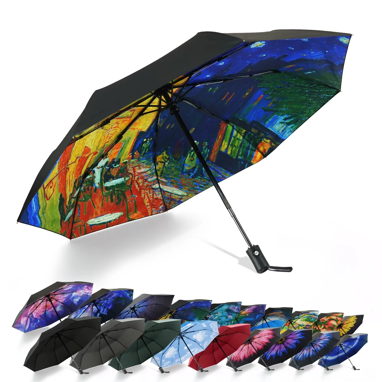 SY COMPACT Travel Umbrella Windproof Automatic Umbrellas Small Compact UV Sun Protection Factory Outlet Umbrella