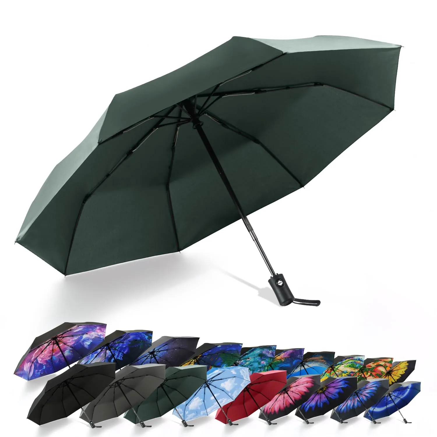 SY COMPACT Travel Umbrella Windproof Automatic Umbrellas Small Compact UV Sun Protection Factory Outlet Umbrella
