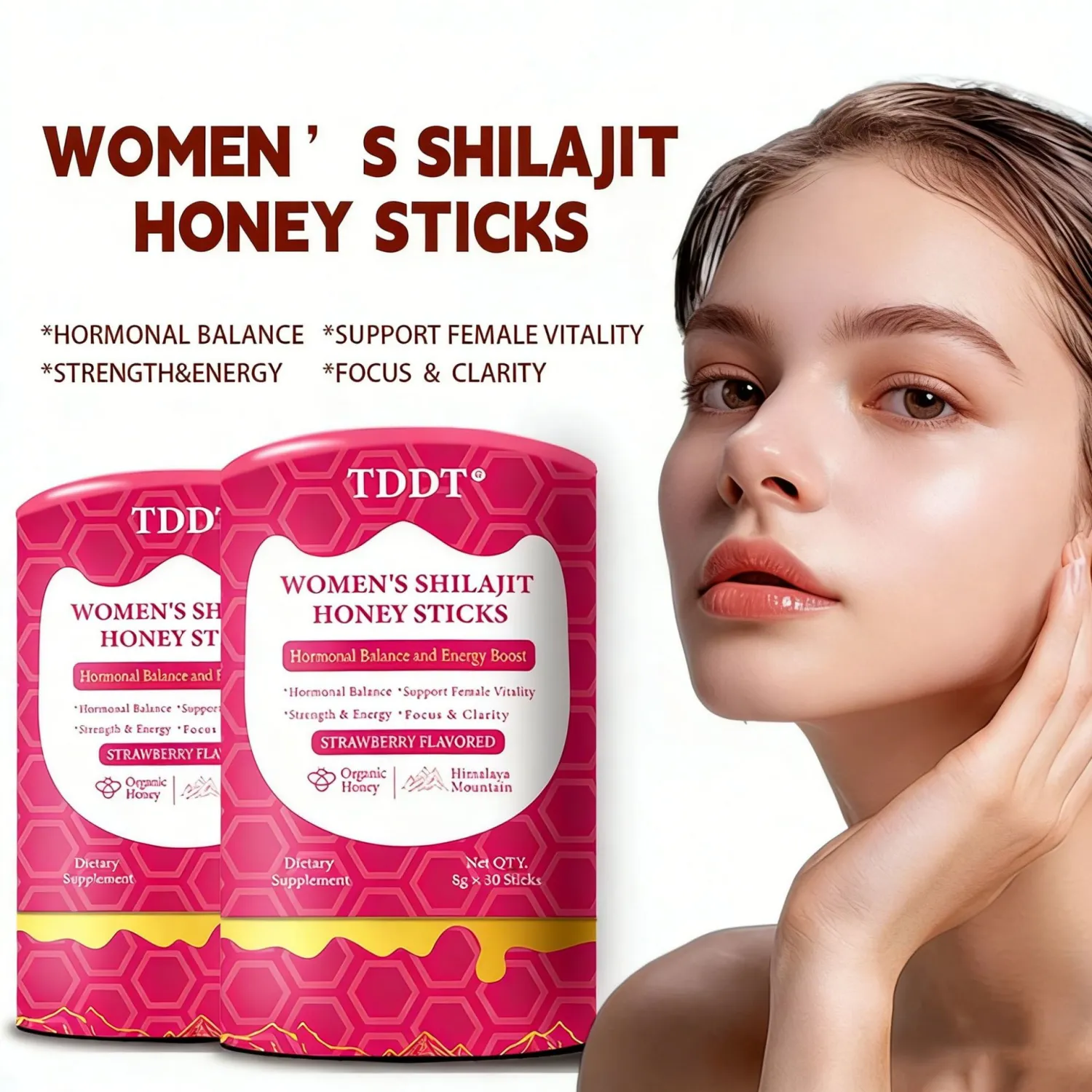 Women's Chaga Honey Stick Strawberry Flavor