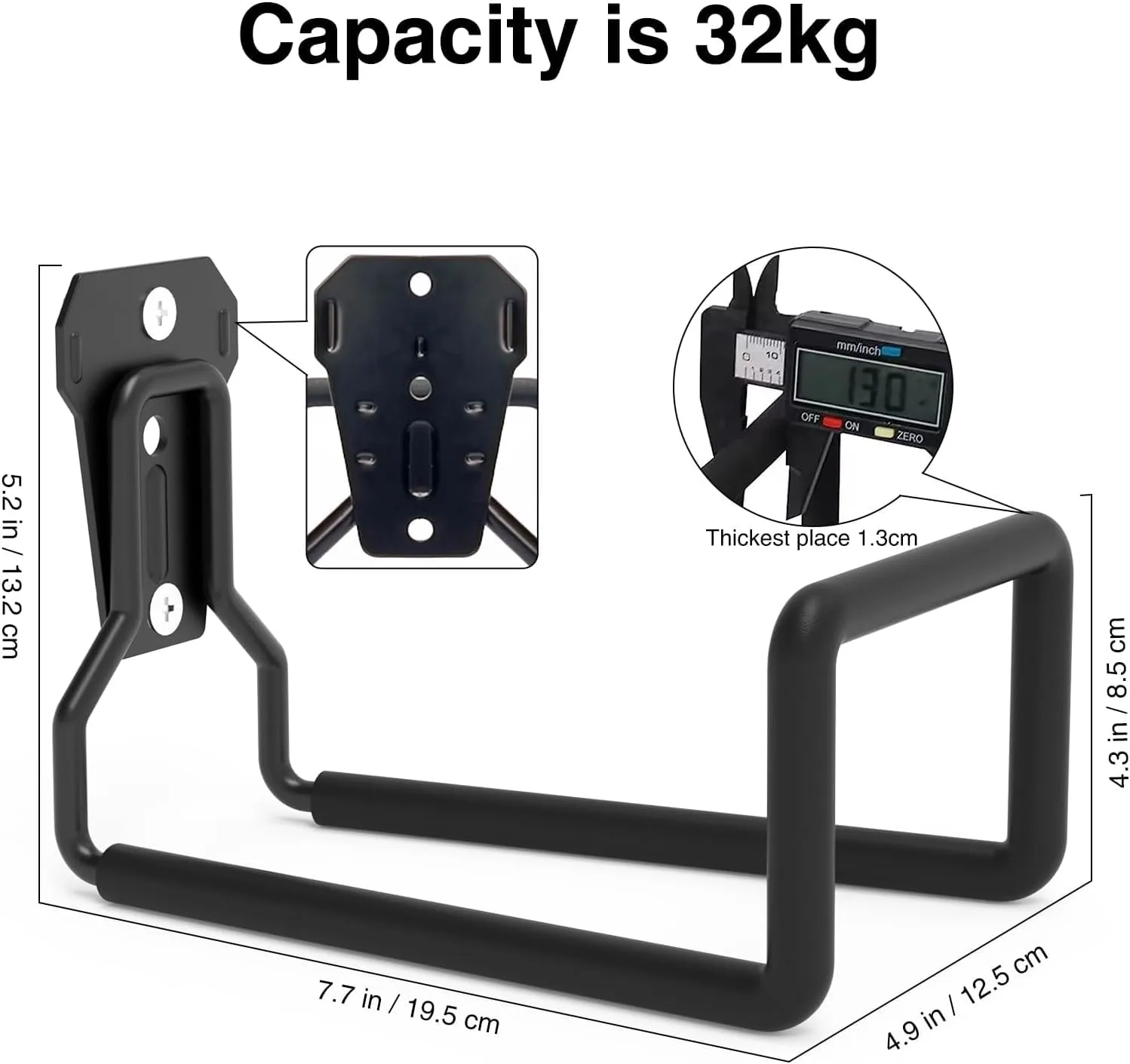 Metal Garden Hose Holder Wall Mount – Heavy Duty Water Hose Hanger for Outside Yard, Sturdy Hose Holder for Garden Hose, Hose Storage Hook for Extension Cord, Garage & Backyard