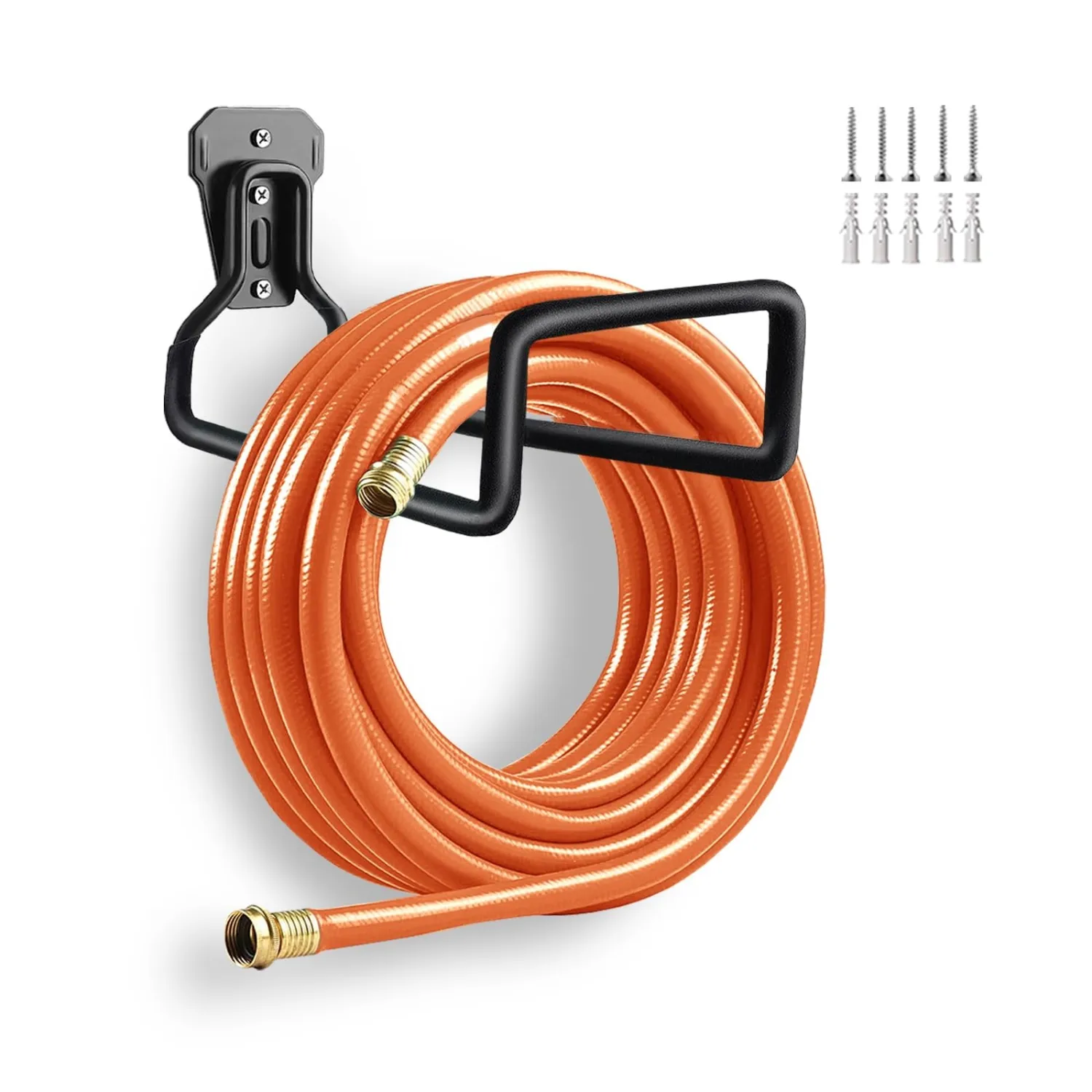 Garden Hose Holder, Wall Mount Hose Hanger Heavy Duty Organizer for Water Hoses Metal Hook Wall Mounted Rack for Hoses Storage, 1 Pack