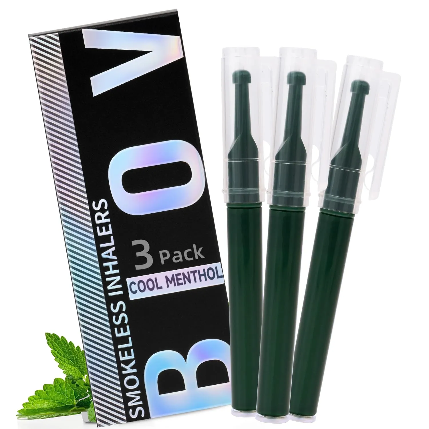Natural Air Inhaler | Non Electric Flavored Air Refreshing Support | Oral Fixation Cool Menthol Essential Oils, Craving Relief 3 Pack