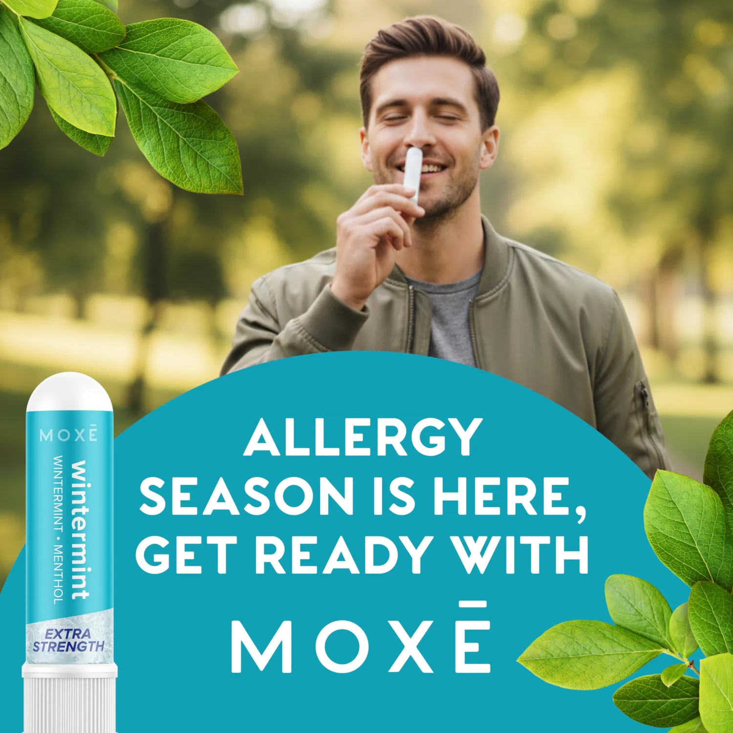 MOXĒ Extra Strength Wintermint Nasal Inhaler | Powerful Menthol & Wintergreen for Sinus Relief & Clear Breathing | Made in The USA | Maximum Strength Aromatherapy for Instant Refreshment