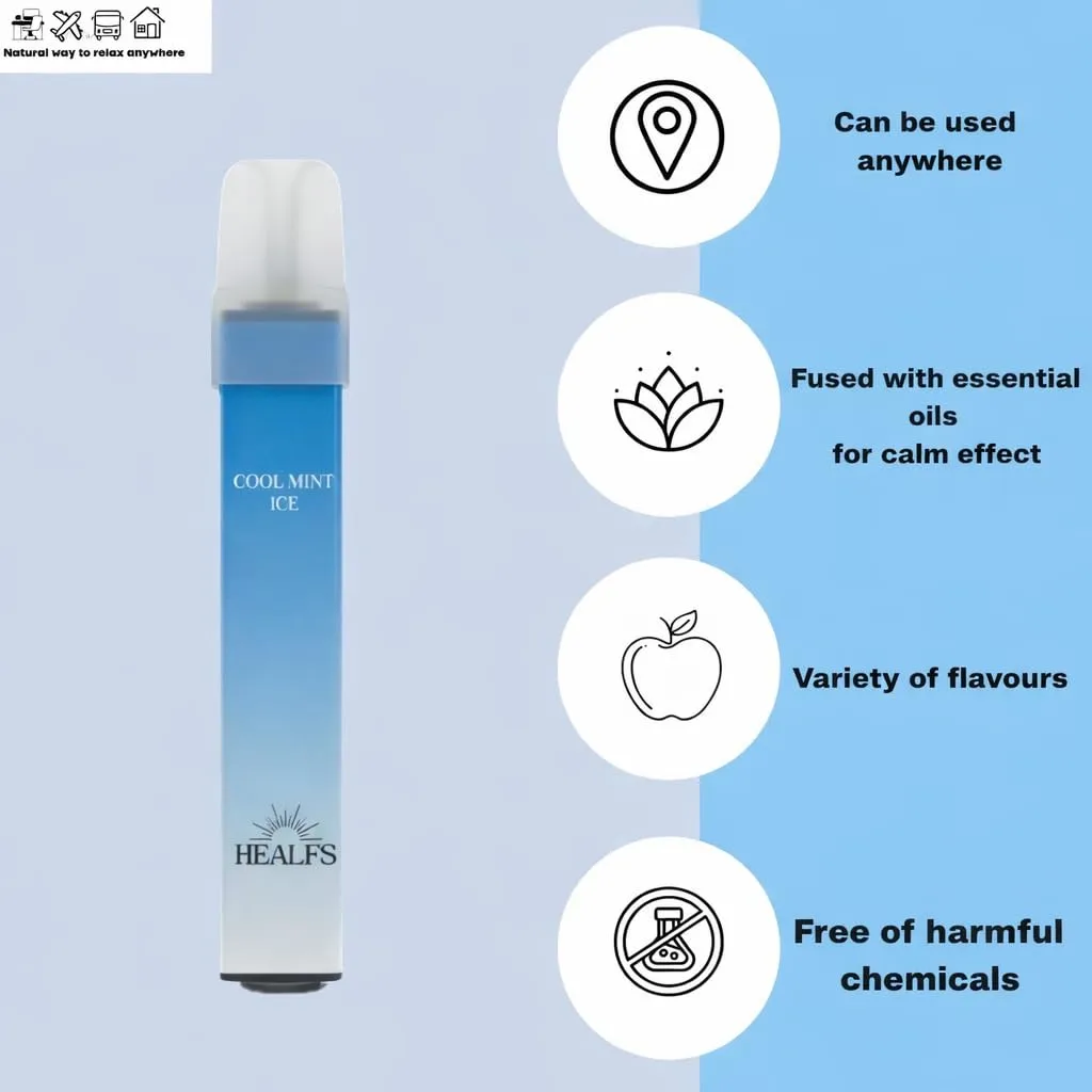 Mint Aroma Inhaler 1 Pack | Non‑Electric Air Sticks for Good Habits | Gentle Fruity Scent for Clarity & Relaxation