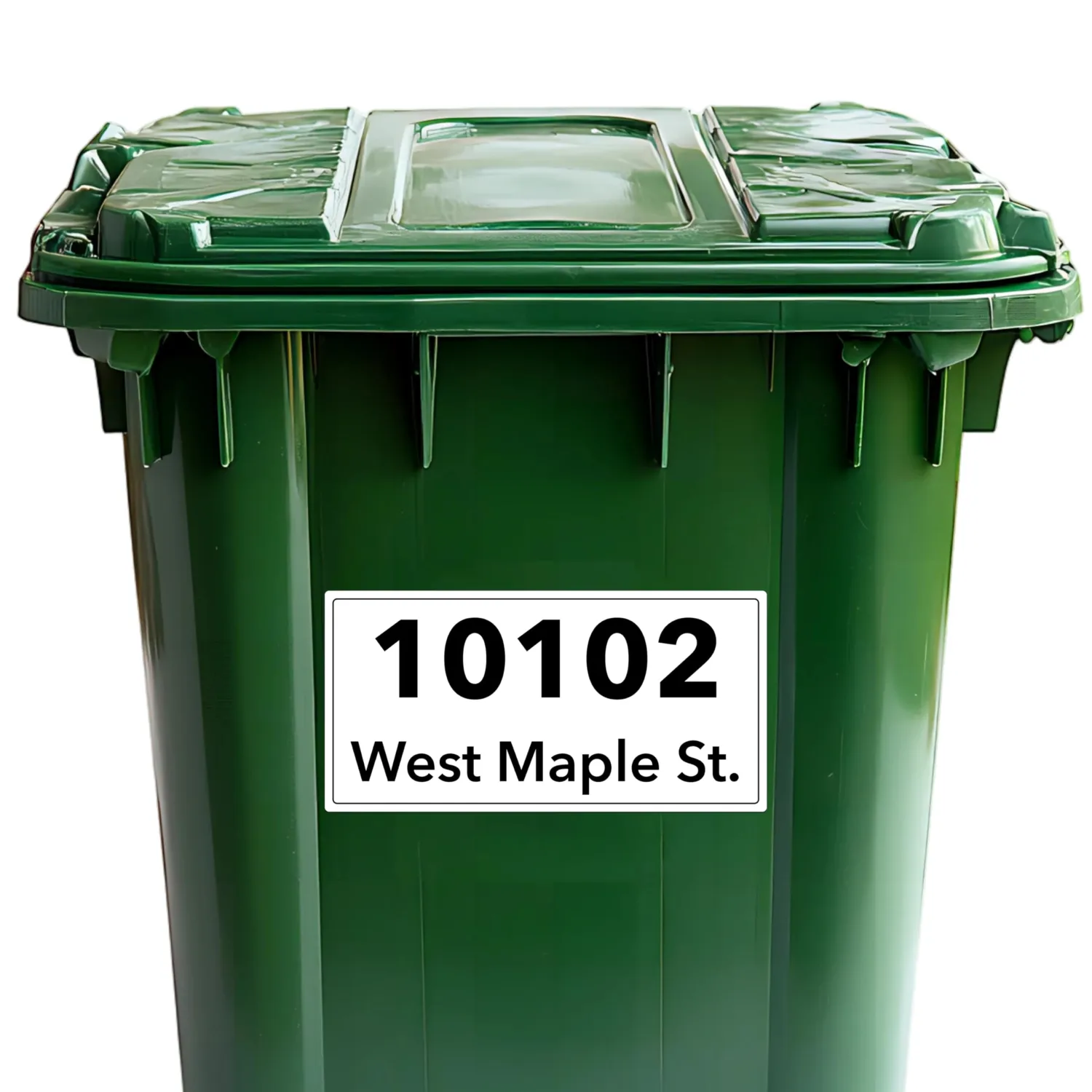 Personalized Trash Can Stickers - Custom Garbage, Recycle and Yard Waste Container Labels for Address, House Number and Street Name