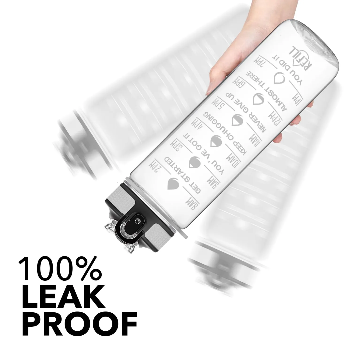 Hyeta 32 oz Water Bottles with Times to Drink and Straw, Motivational Water Bottle with Time Marker, Leakproof, Drinking Sports Water Bottle for Fitness, Gym and Outdoor