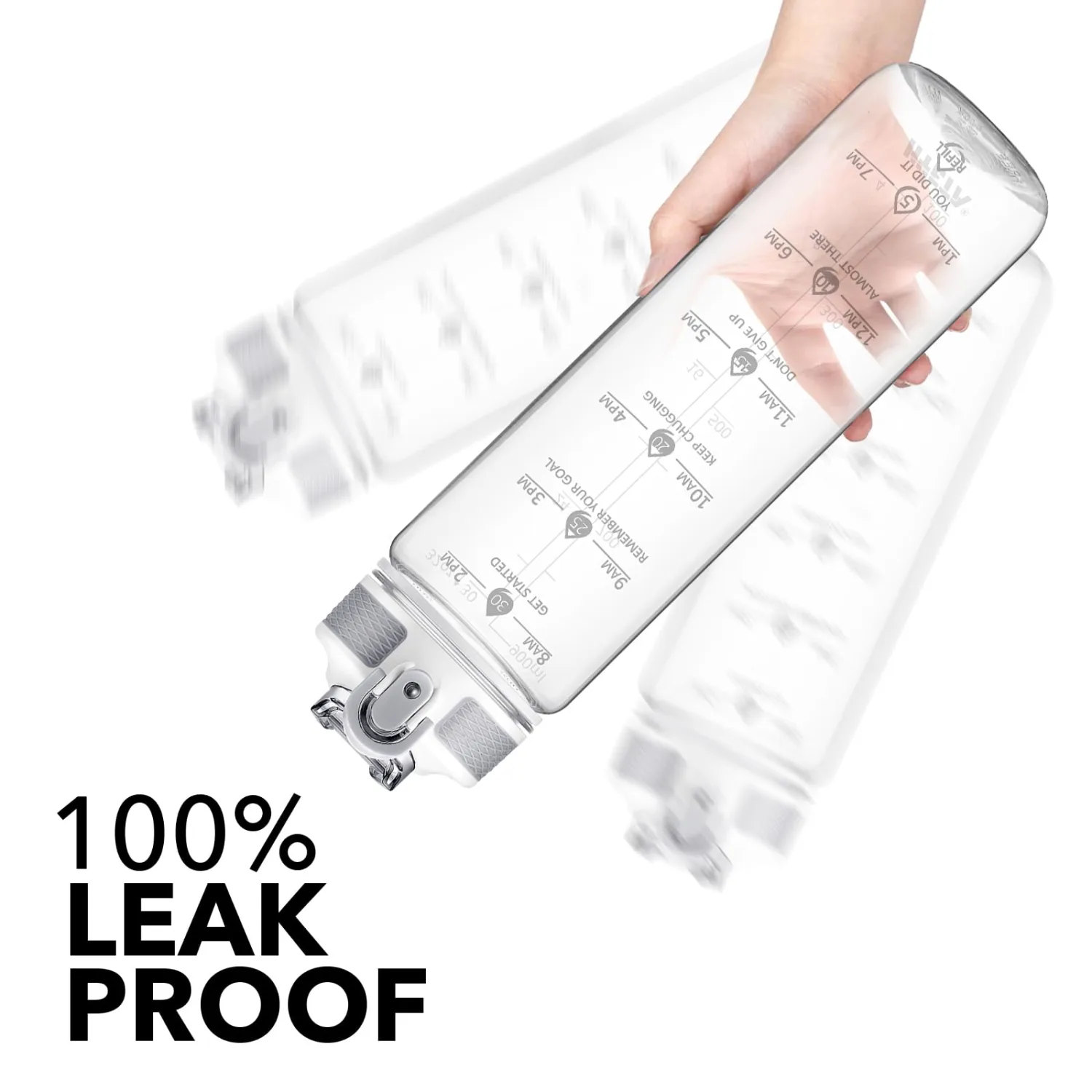 Hyeta 32oz Water Bottles with Straw - Stay Motivated and Hydrated with Convenient Times to Drink Markings, Durable, Leak-proof