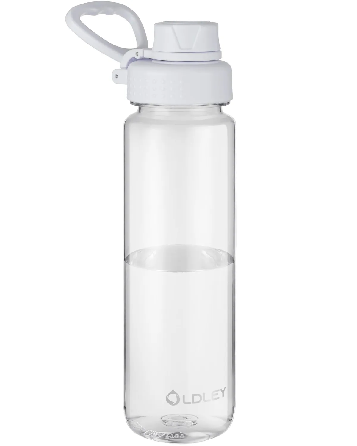 OLDLEY 32 oz Water Bottle, Sports Tritan Water Bottle with Carry Handle and Spout Lid, Leakproof & BPA Free Large Water Bottles for Home,Travel, School, Outdoors, Gym, Transparent