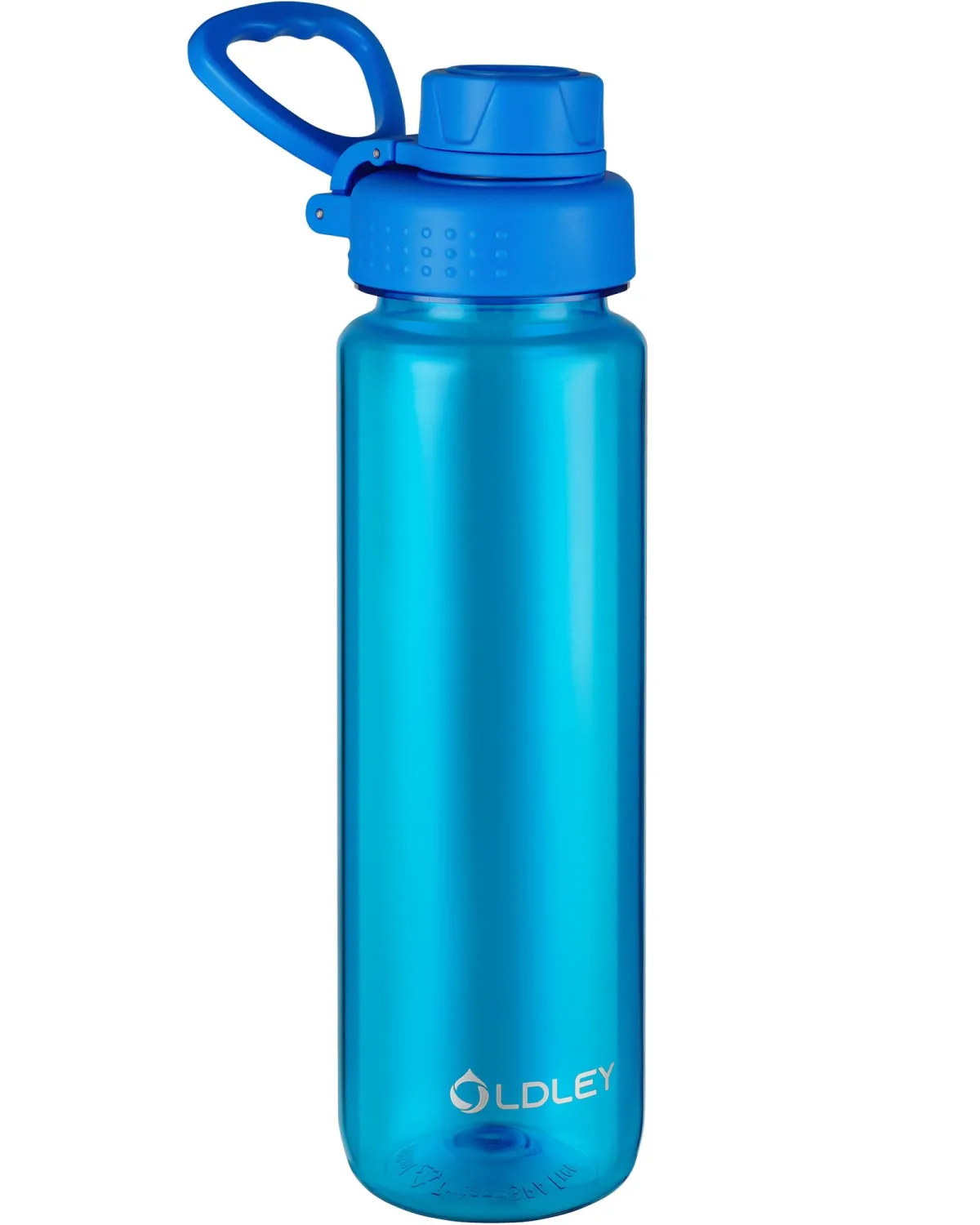 OLDLEY 32 oz Water Bottle, Sports Tritan Water Bottle with Carry Handle and Spout Lid, Leakproof & BPA Free Large Water Bottles for Home,Travel, School, Outdoors, Gym,Blue
