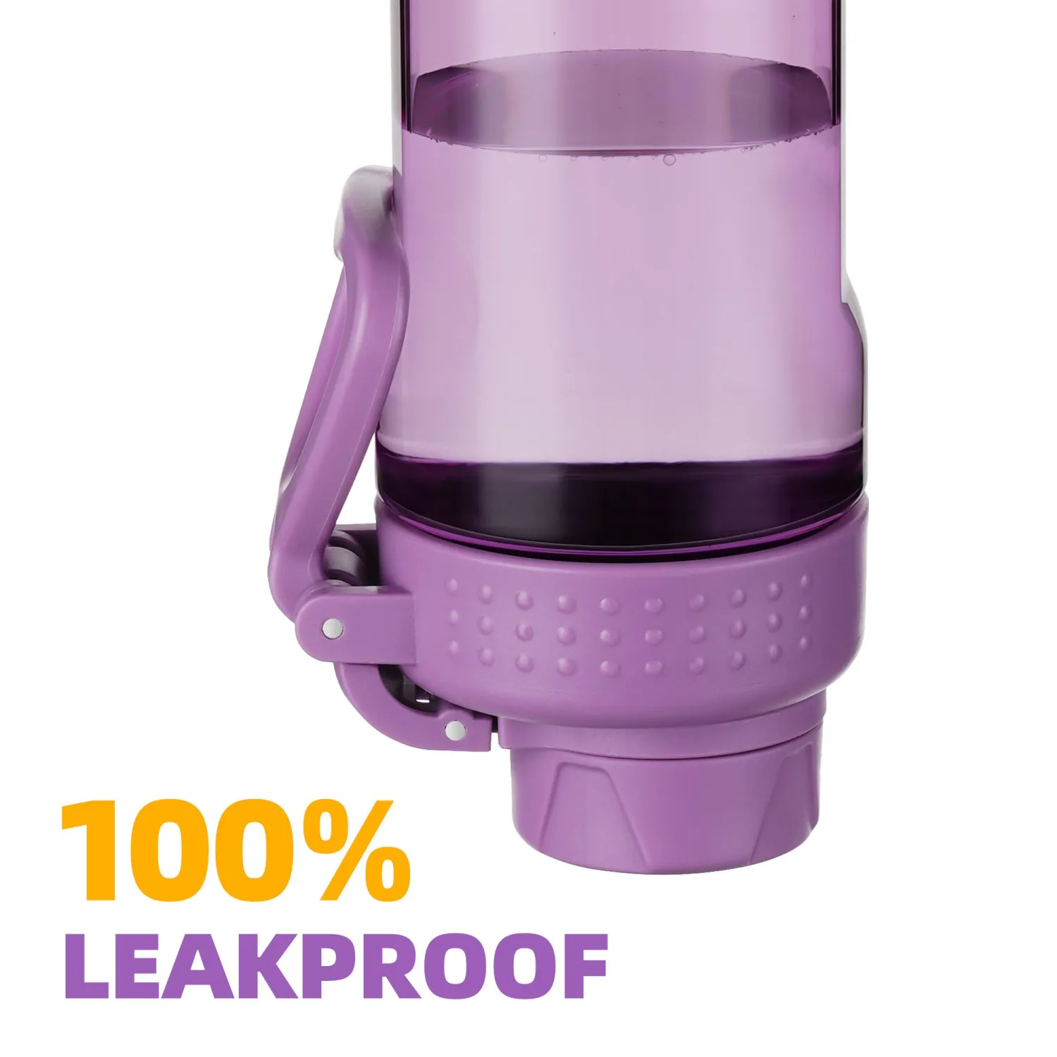 OLDLEY Water Bottles 20oz BPA Free Tritan Water Bottle with Carry Handle and Spout Lid, Leakproof Kids Water Bottle for Home,Travel, School, Outdoors, Dark Purple