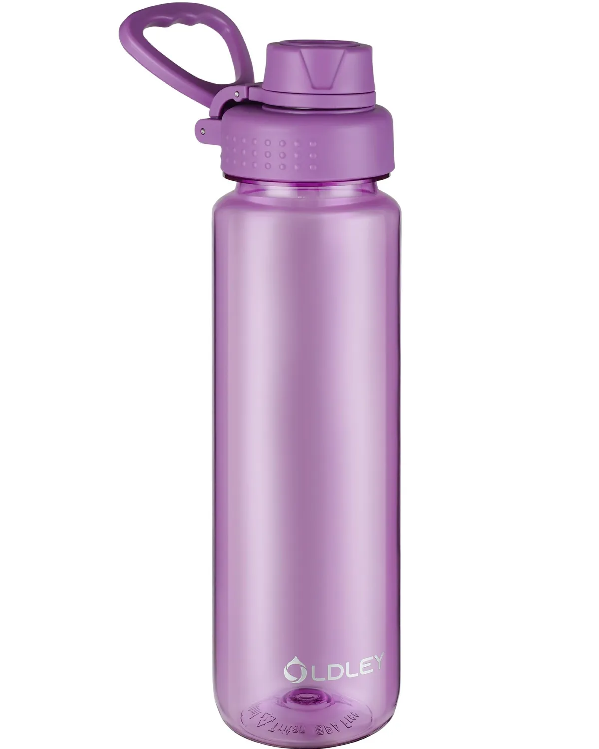 OLDLEY 32 oz Water Bottle, Sports Tritan Water Bottle with Carry Handle and Spout Lid, Leakproof & BPA Free Large Water Bottles for Home,Travel, School, Outdoors, Gym,Dark Purple