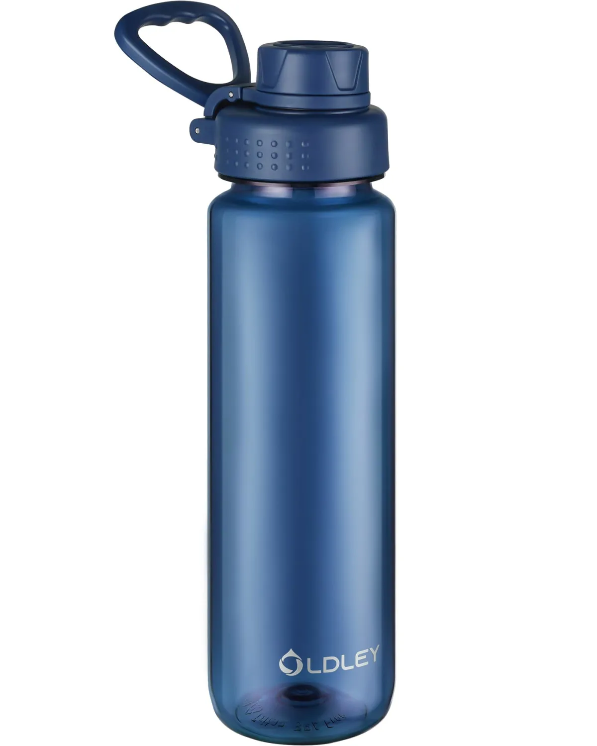 OLDLEY 32 oz Water Bottle, Sports Tritan Water Bottle with Carry Handle and Spout Lid, Leakproof & BPA Free Large Water Bottles for Home,Travel, School, Outdoors, Gym, Navy Blue