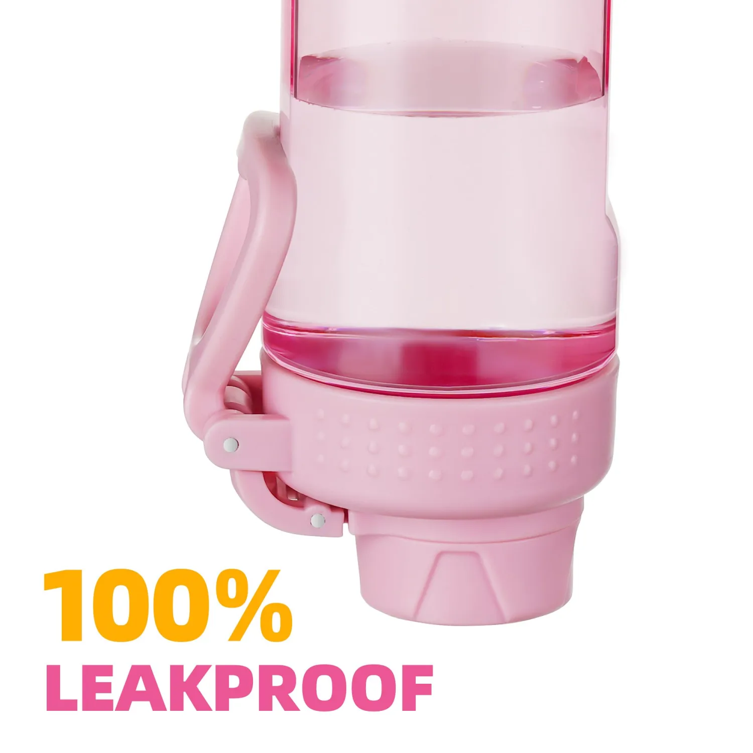 OLDLEY Water Bottles 20oz BPA Free Tritan Water Bottle with Carry Handle and Spout Lid, Leakproof Kids Water Bottle for Home,Travel, School, Outdoors,Pink