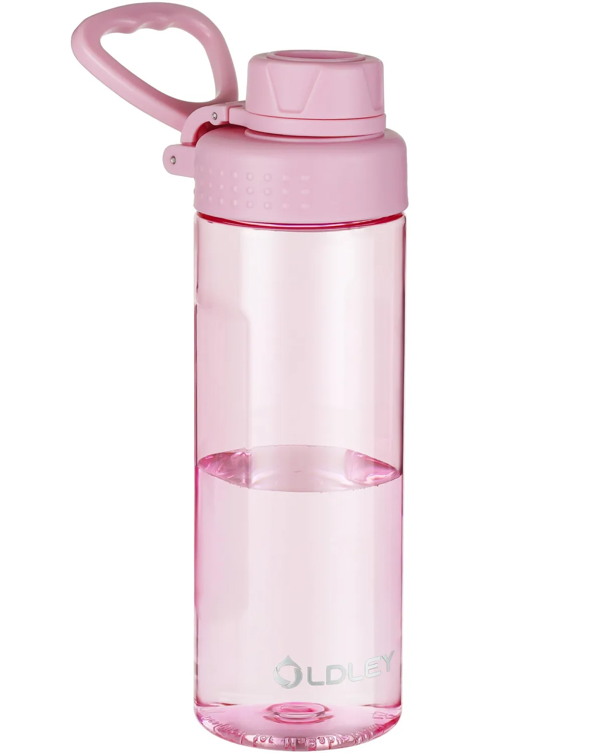 OLDLEY Water Bottles 20oz BPA Free Tritan Water Bottle with Carry Handle and Spout Lid, Leakproof Kids Water Bottle for Home,Travel, School, Outdoors,Pink
