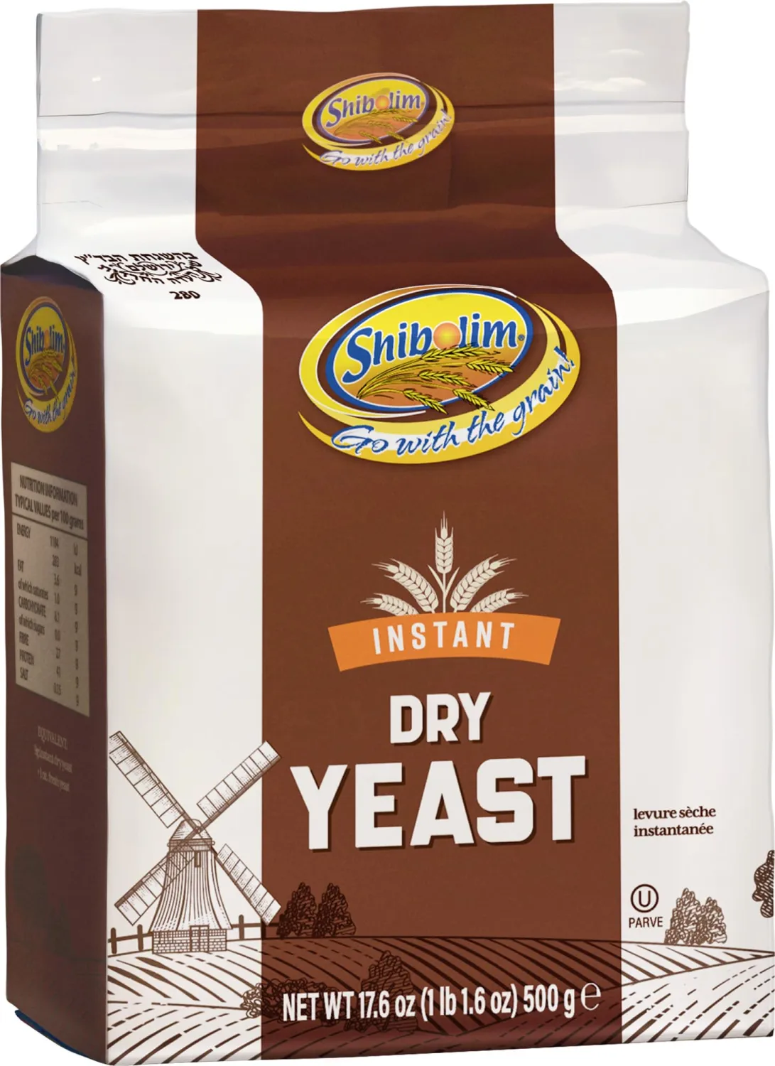 Shibolim Instant Dry Yeast, 1.1 lb | Fast-Rising Yeast for Rapid Rise | Great for Challah, Bread, Pizza & More | Kosher | Vacuum-Sealed