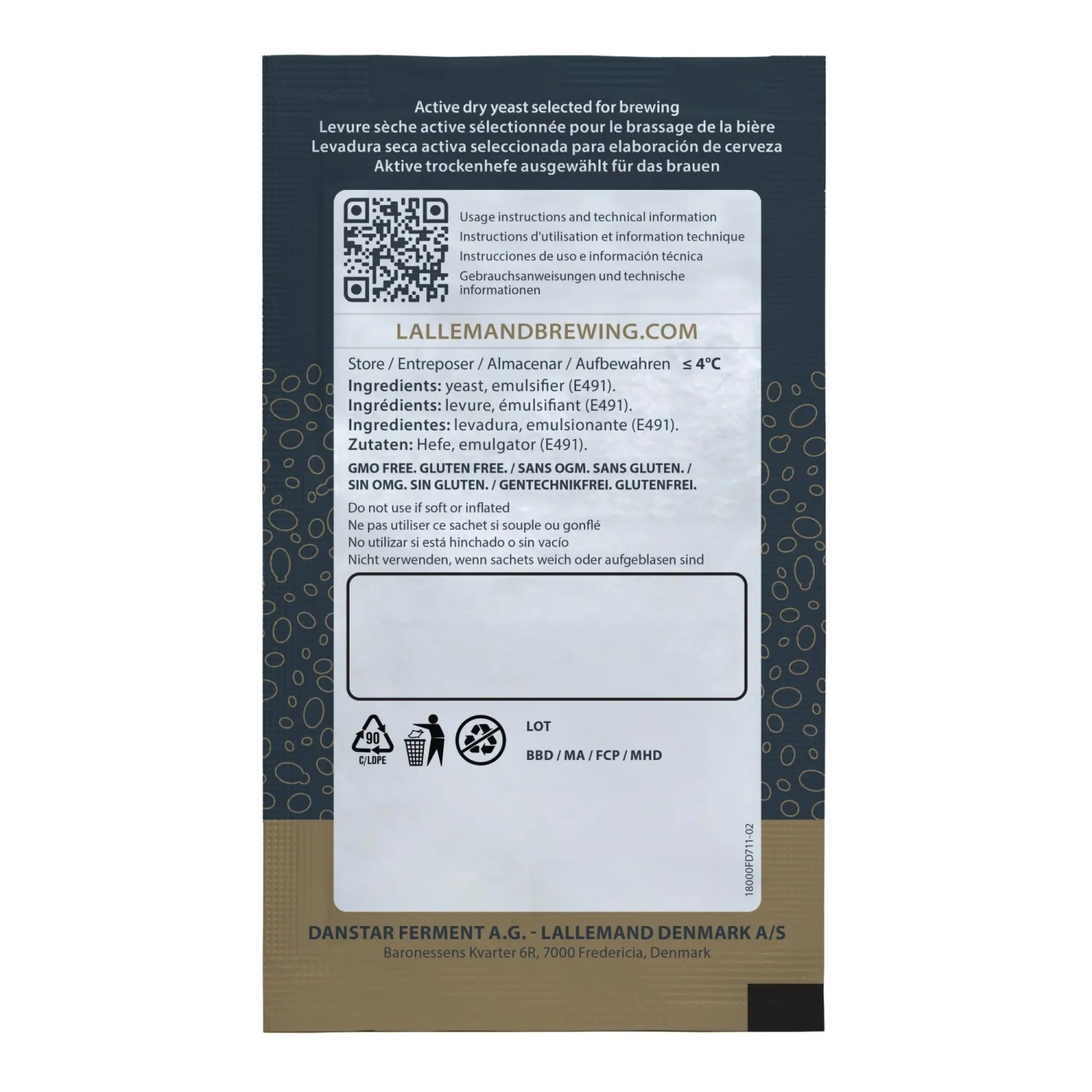 LalBrew Verdant IPA Brewing Yeast (1 Pack) - IPA Ale Yeast - Make Beer At Home - 11 g Sachets - Saccharomyces cerevisiae - Sold by CAPYBARA Distributors Inc.