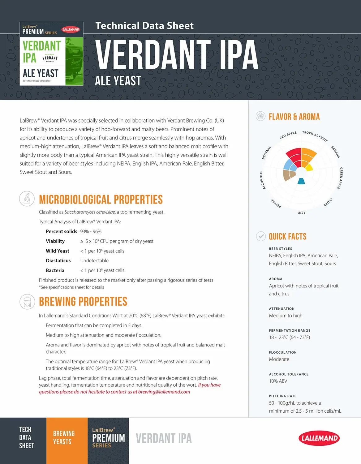 Lalbrew Verdant IPA Brewing Yeast-11 Grams