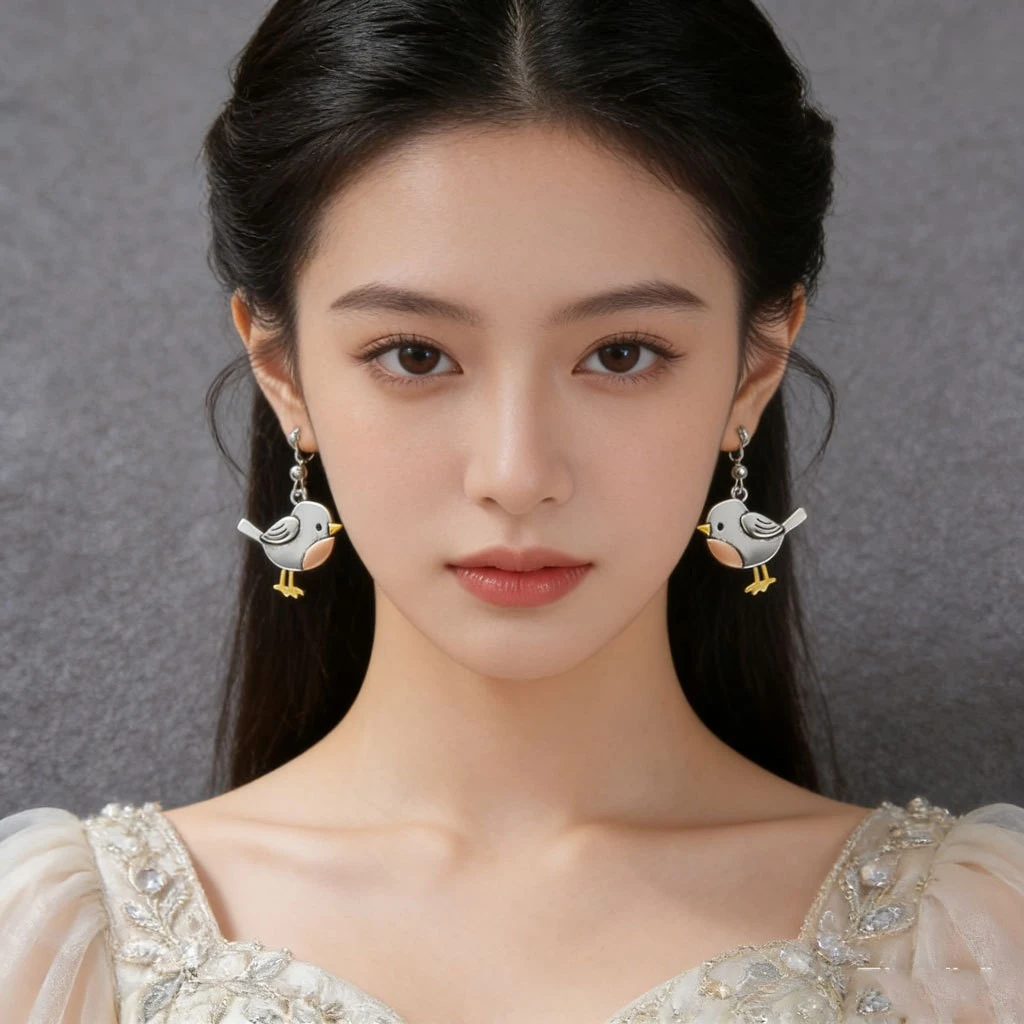 Jewelry Women's Bird-shaped Pendant Earrings