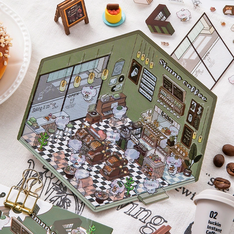 Popular 3D Stereo Cabin Landscape Stickers