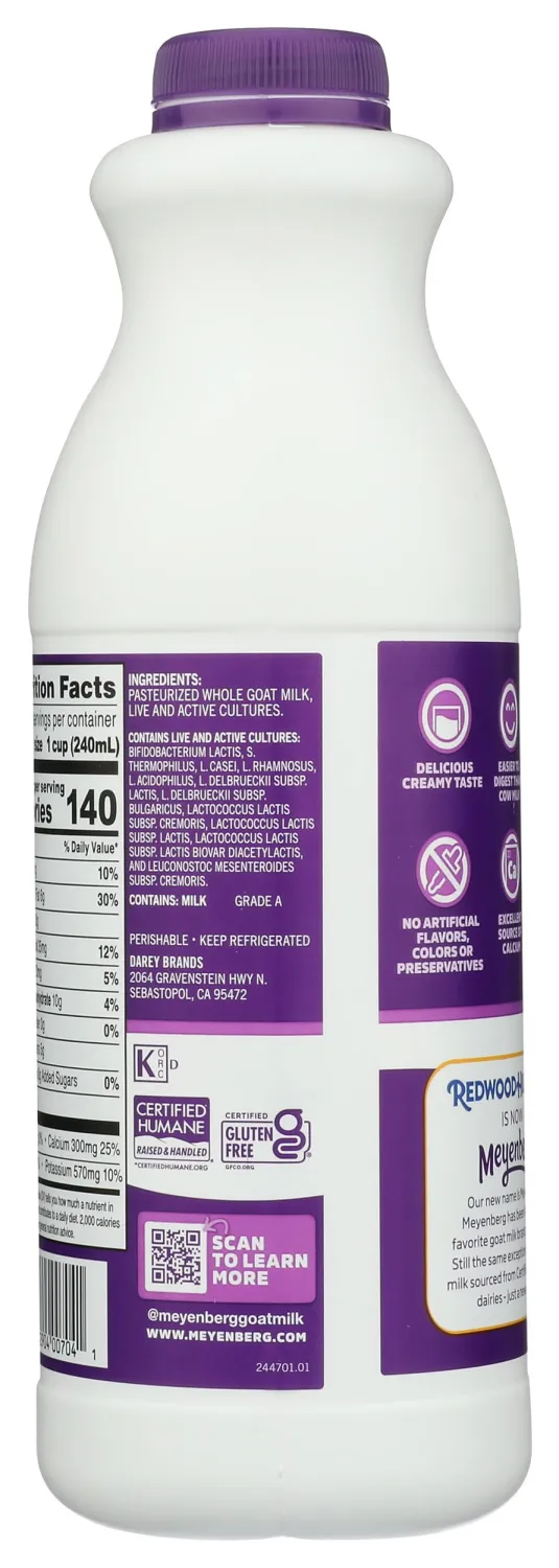 Meyenberg Goat Dairy, Kefir Goat Plain, 32 Fl Oz