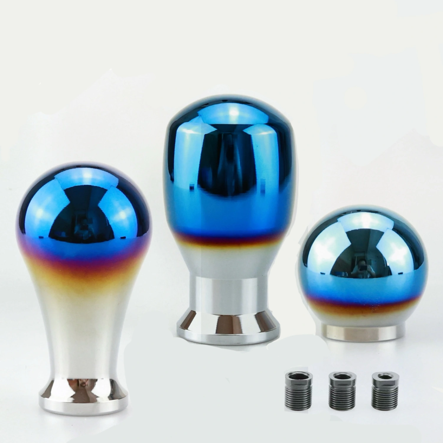 Car Aluminum Alloy Modified Manual Blue-Anodized Ball Shifter Racing Gear Knob