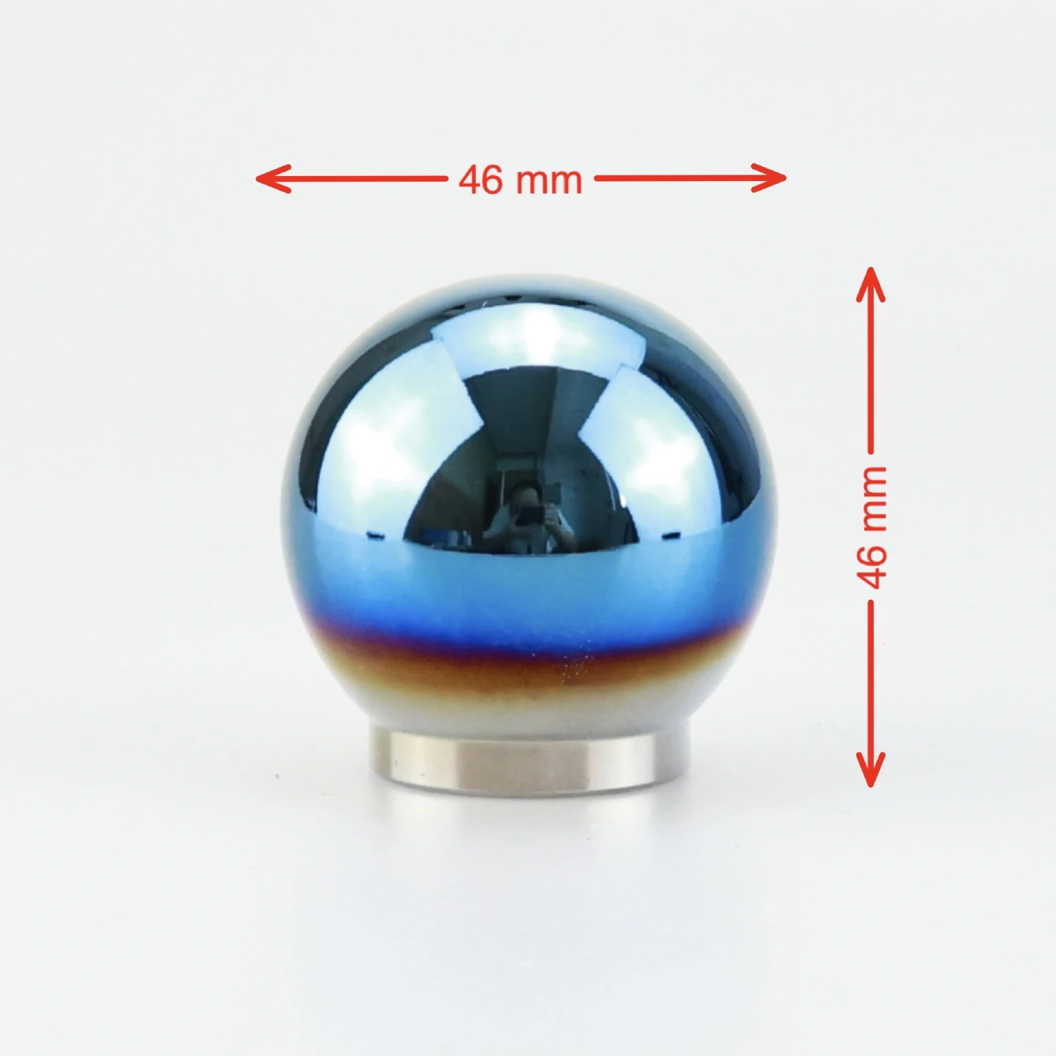 Car Aluminum Alloy Modified Manual Blue-Anodized Ball Shifter Racing Gear Knob
